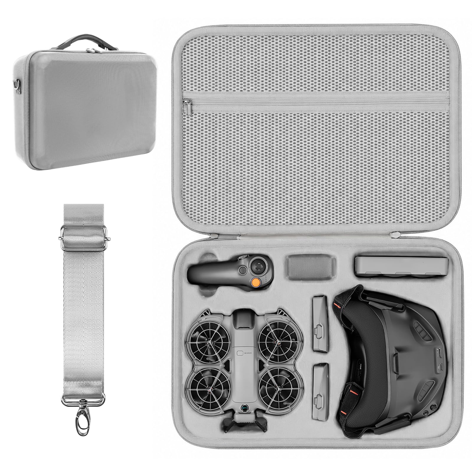 Étui Case pour DJI Neo 2 et Goggles N3, Sacoche pour DJI Neo 2 Motion Fly More Combo Accessoires, pour Goggles N3 et RC Motion 3 Transport Boîte de Voyage, pour Rangement Drone