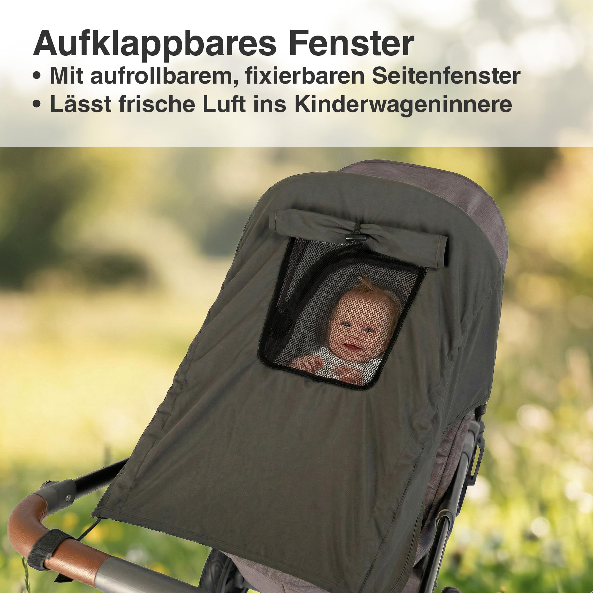 DIAGO Deluxe - Parasole per passeggino, colore: grigio