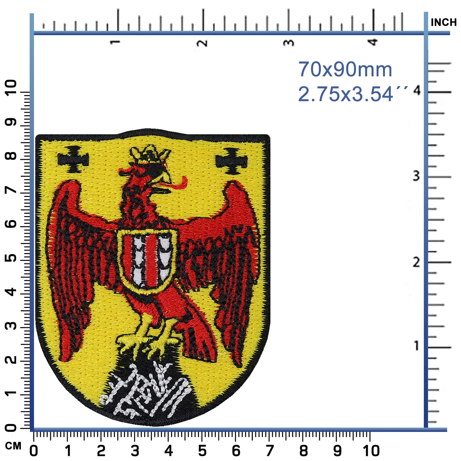 Blason Ancien Autriche 8x6 Cm – Insigne Tissu Vintage – Tourisme Ville