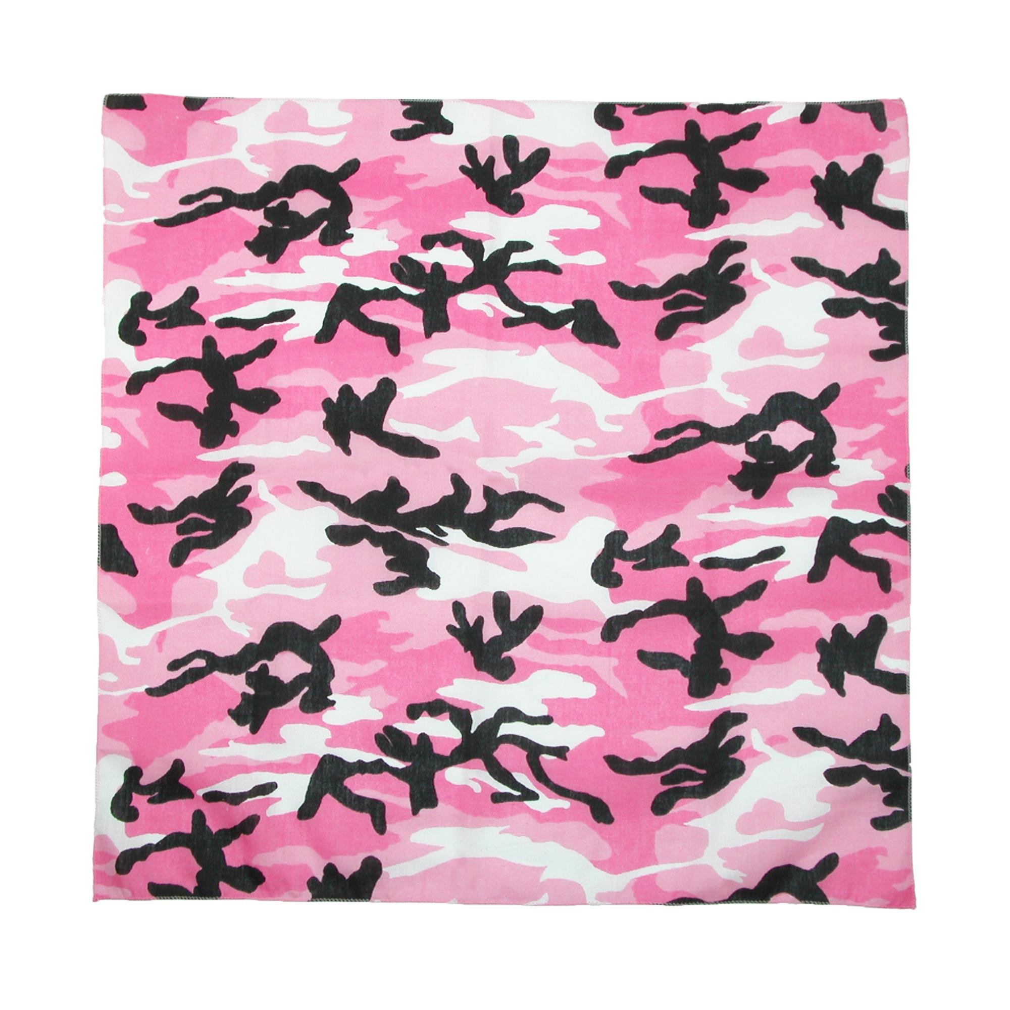 Bandana rosa camuflaje de algodón para mujer ideal como pañuelo para la cabeza 4