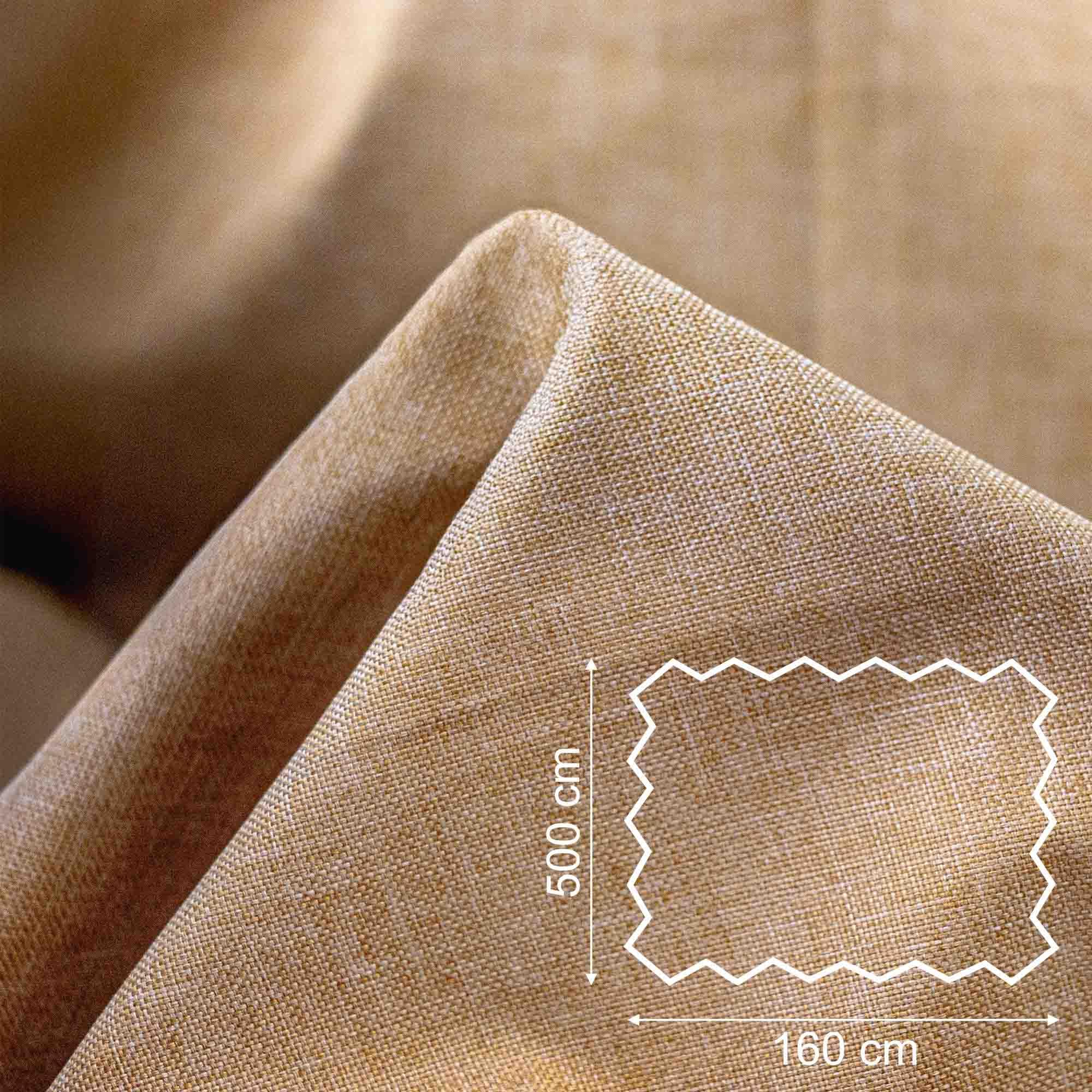 DreamRoots Tela Impermeable por metros Imitación Lino 600D, 220g/m², 160 cm de Ancho, toldo exterior para Tapicería y Toldos Desert sand 5M