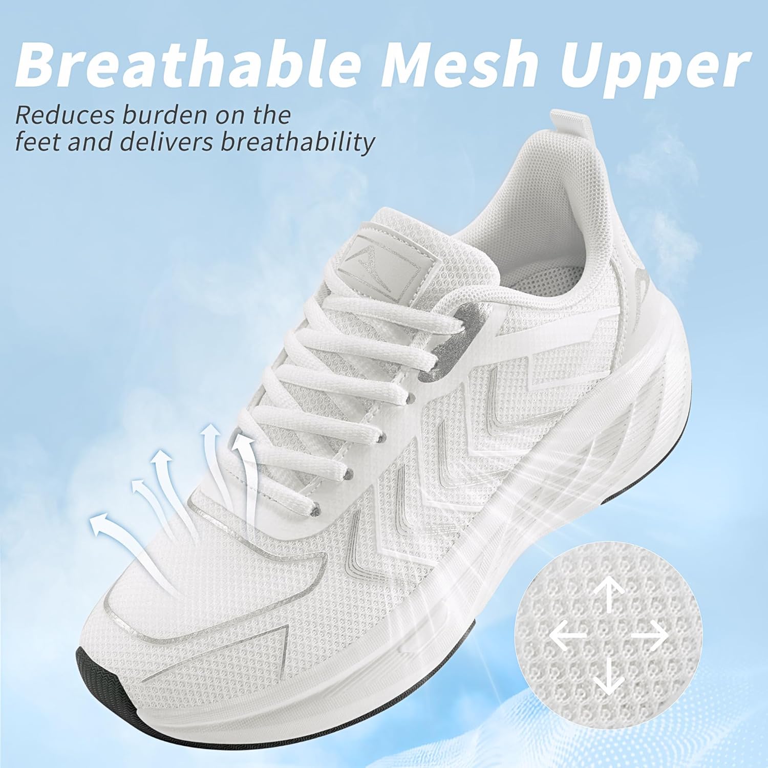 HARENCE Womens Sneakers Tennis Shoes: Comfortable Breathable Non Slip Casual Athletic Walking Shoes for Gym Workout