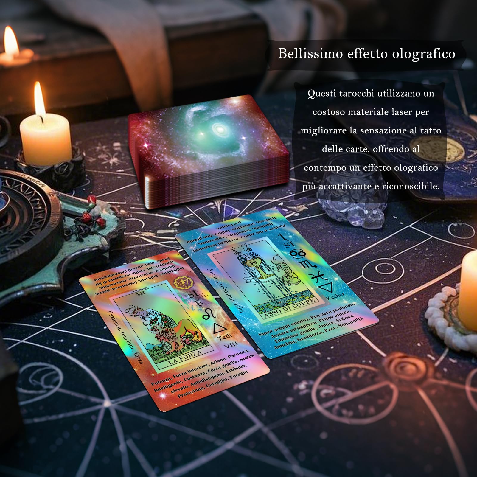 Smoostart Tarocchi Carte Italiano Per Principianti Con Significato, Tarocchi Con Guida Per Principianti, Parole Chiave, Elemento, Pianeta, Zodiaco, Chakra, Sì O No, Tono Musicale, Numerologia