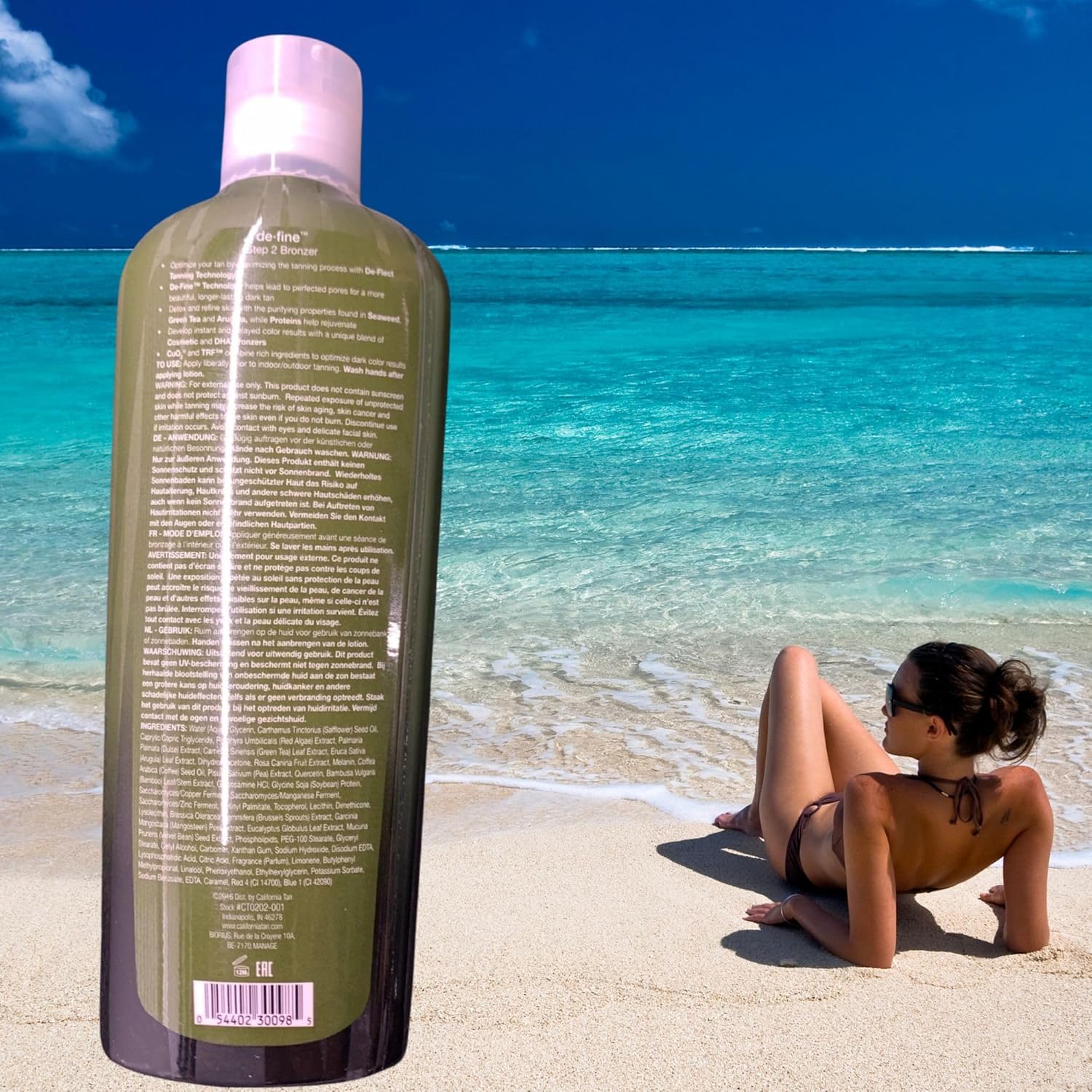 California Tan De Fine Bronzer Step 2 Bronzer Tanning Bed Lotion 8 ounce De-Fine