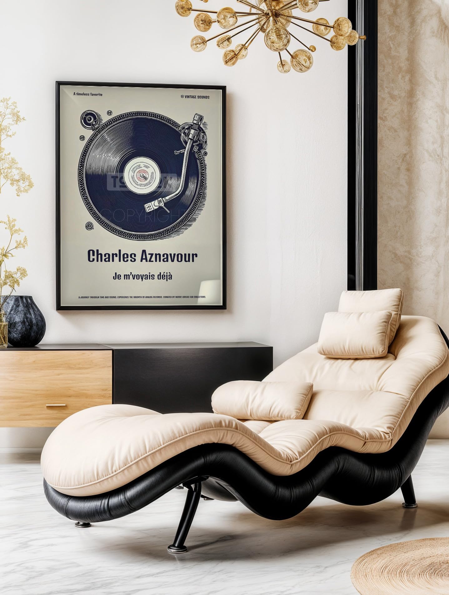 Tomaok® - Plakat artystyczny plakat do personalizacji (ramka nie wchodzi w zakres dostawy) Stwórz swój retro plakat winylowy z ulubionym piosenkarzem i piosenką, muzyka deco