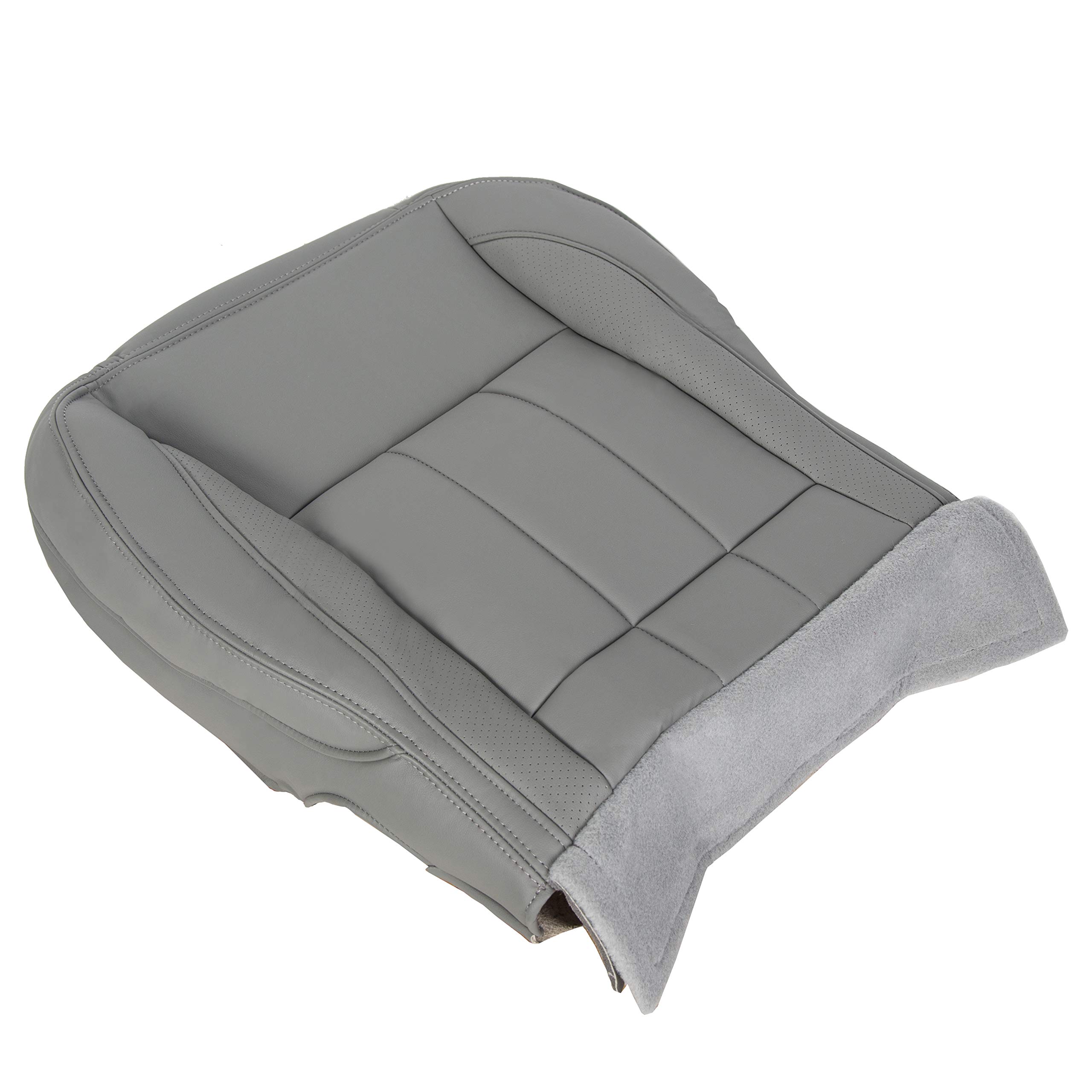 HECASA Bottom Seat Cover Replacement Compatible with 2006-2009 Dodge Ram 1500 2500 3500 Driver Side Laramie Bottom Seat Cloth Cover Synthetic Leather