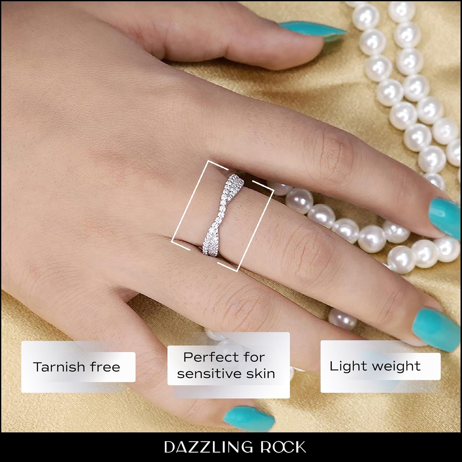 Dazzlingrock Collection 0.32 Ctw Natural Round White Diamond Contour Stackable Wedding Band for Women in 14K Solid Gold