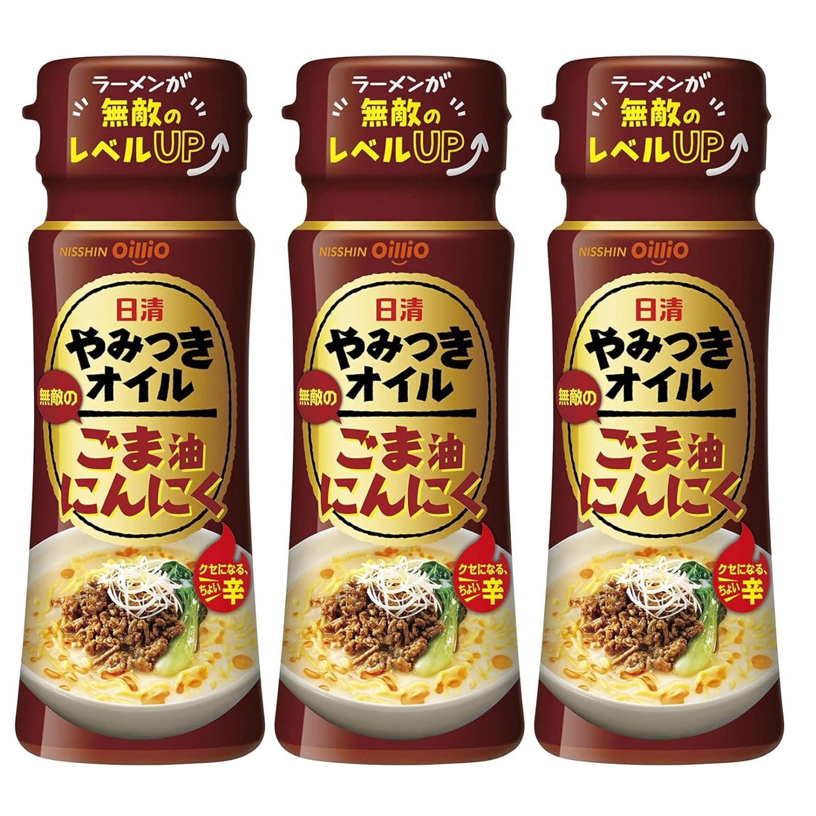 Amazon.co.jp: 日清オイリオ 日清やみつきオイルごま油にんにく 90g×3