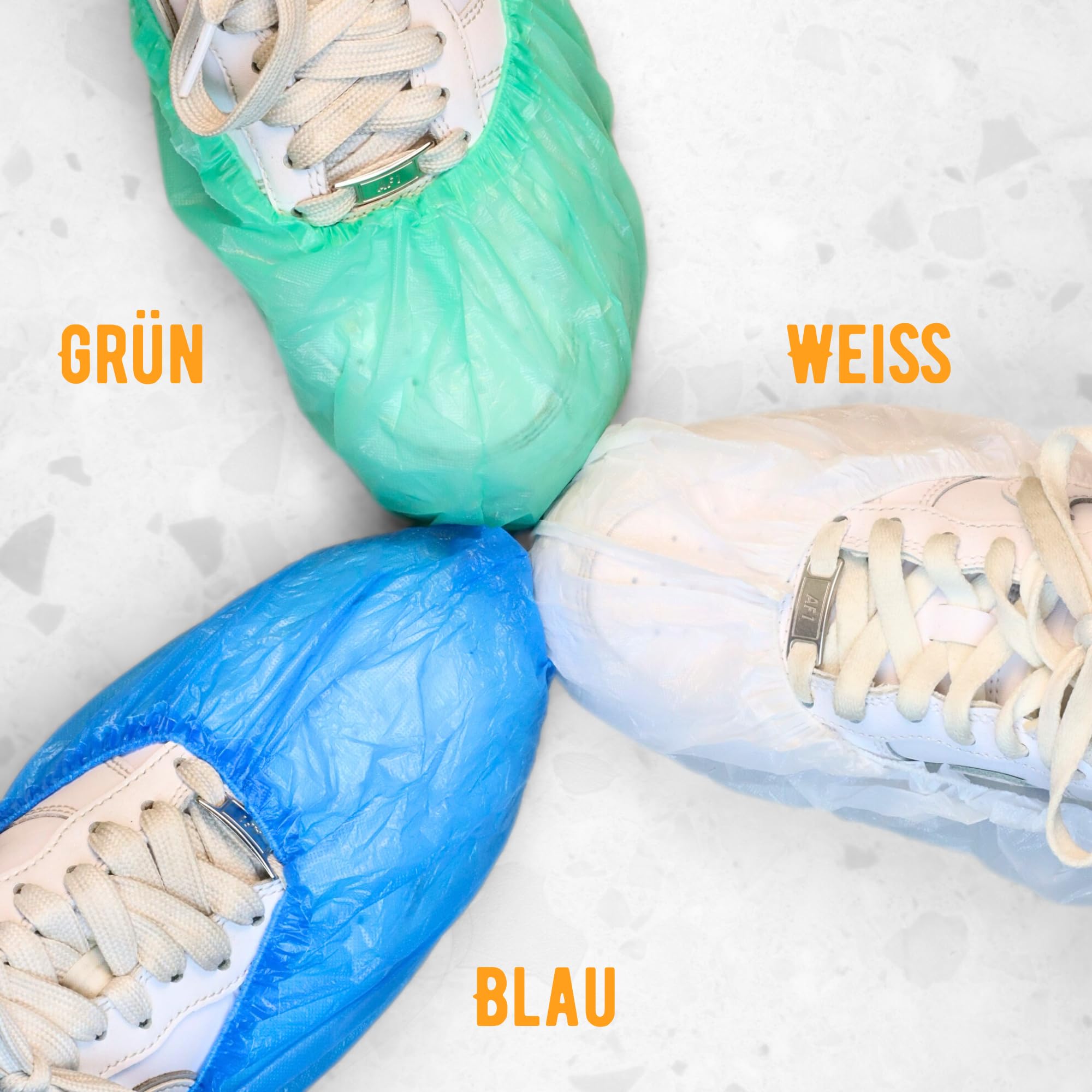 Copriscarpe Usa E Getta Bianchi - 100 Pezzi (50 Paia) Impermeabili E Resistenti, Per Ospedali E Cantieri - 5