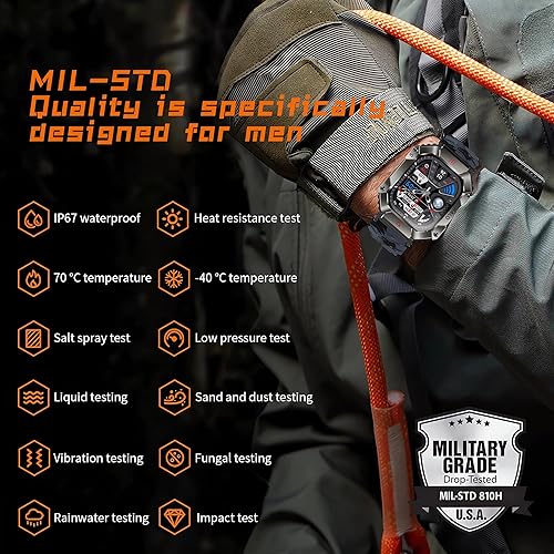 Miniatura 3 de Pard Pantalla IPS de 2.0 pulgadas para viajes al aire libre Smart Sports Fitness Tracker, reloj inteligente ultraligero, negro