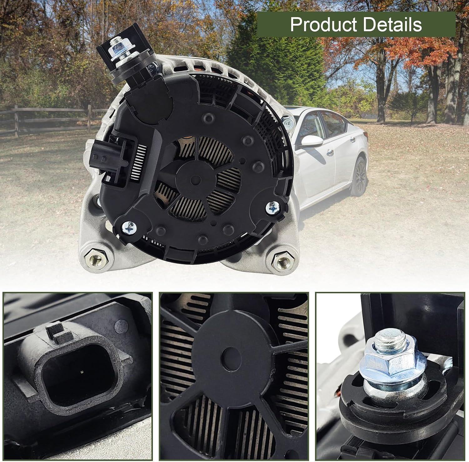 23100-9HF0A Alternator 12V 150A Compatible with Nissan ALTIMA 2.5L 2023 2024 2025, 6-Groove, 231009HF0A