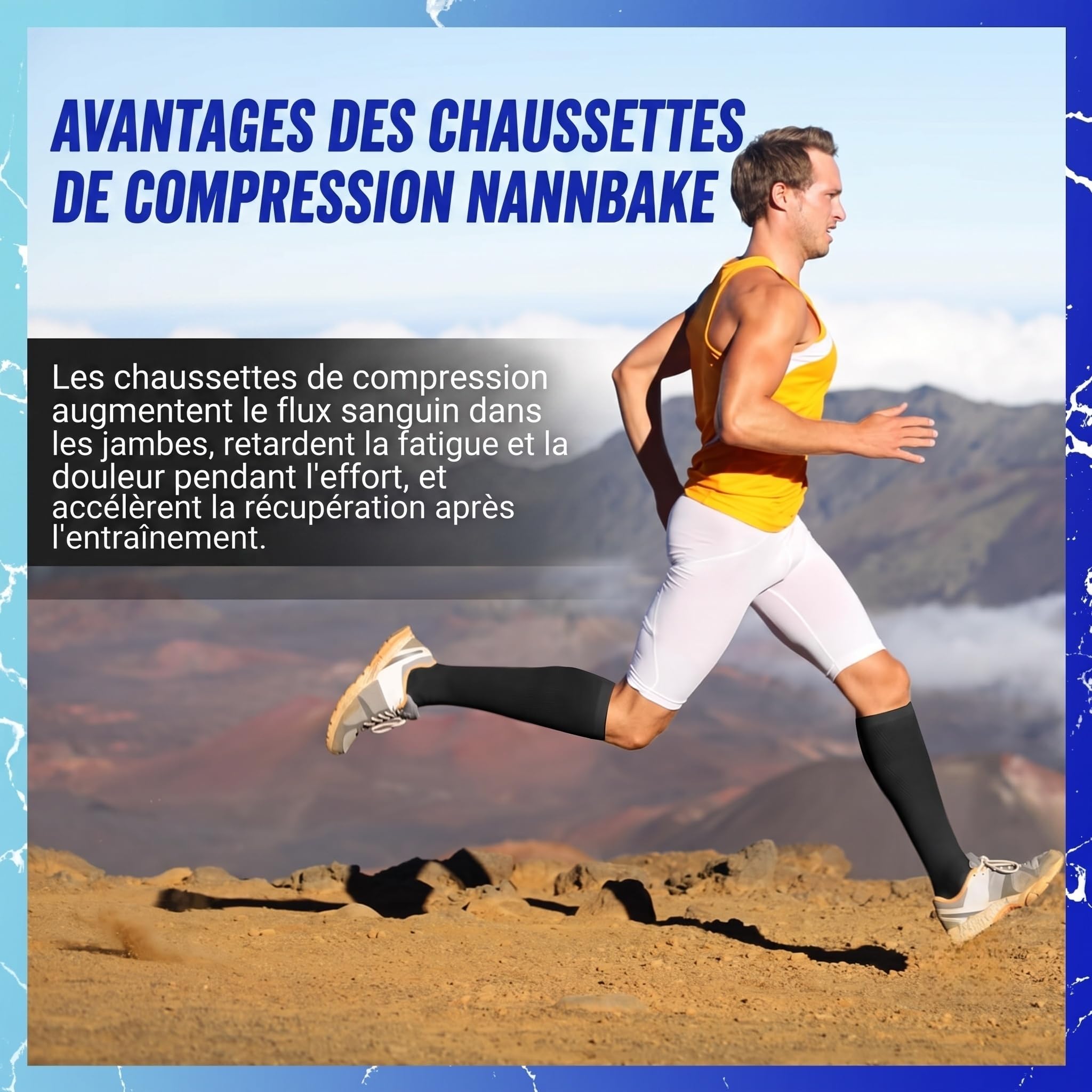 tsunaya chaussettes, Lot de 6 de Maintien Compression Legere | Pointe sans couture, Fibres de bambou respirantes, Jambes legeres, Facile a enfiler pour le sport