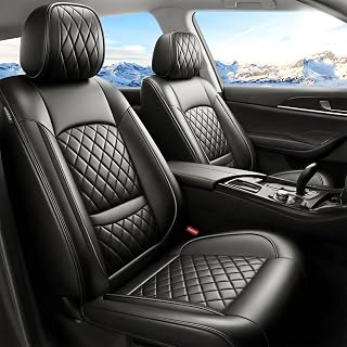 for djfdfhdfs Car Seat Covers, Full Set, Black