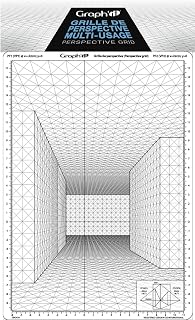 Graph'it - Flexible Perspective Grid - Drawing Tool for Students and Professionals - Front Perspective Street Template - Multi-Purpose - A4 Size