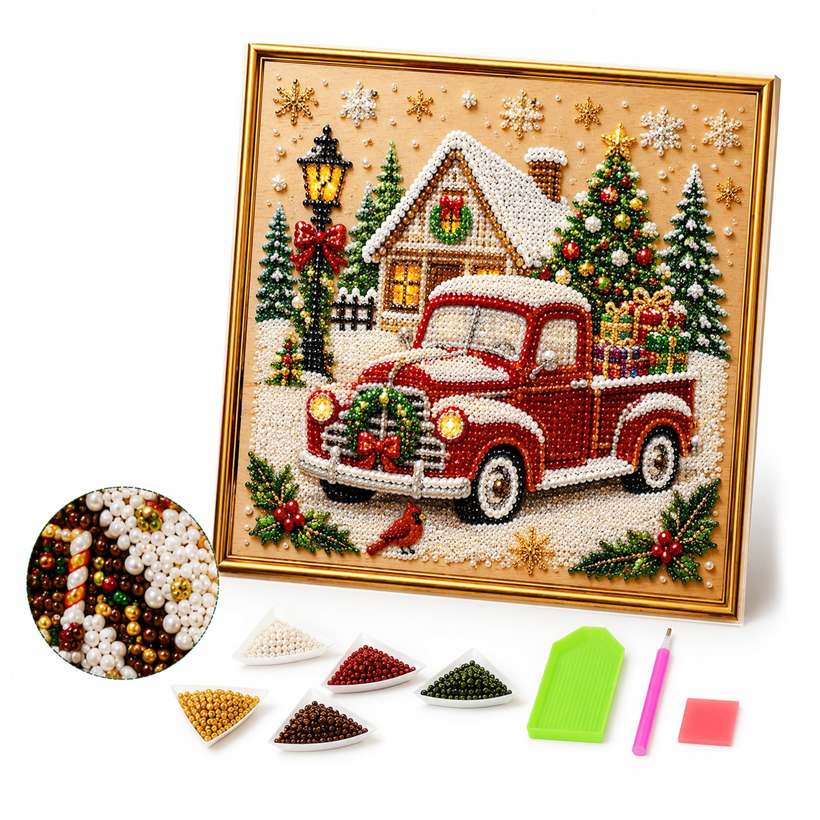 Takuno Adult Christmas Diamond Painting Set Pearl Diamond Art Set