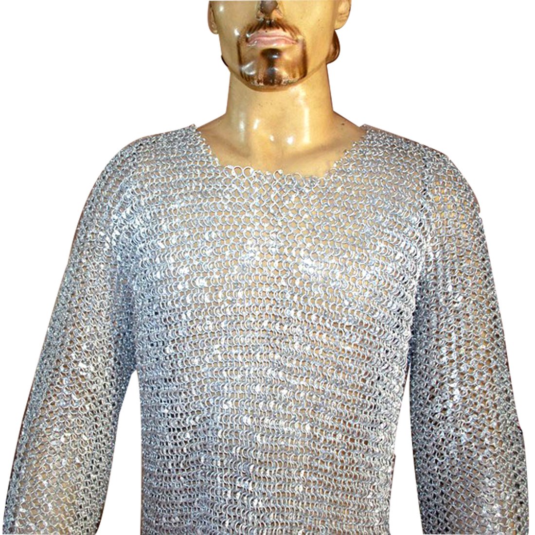Extra Large Aluminum Maille Hauberk Round Riveted Chest 62 Large Anodized