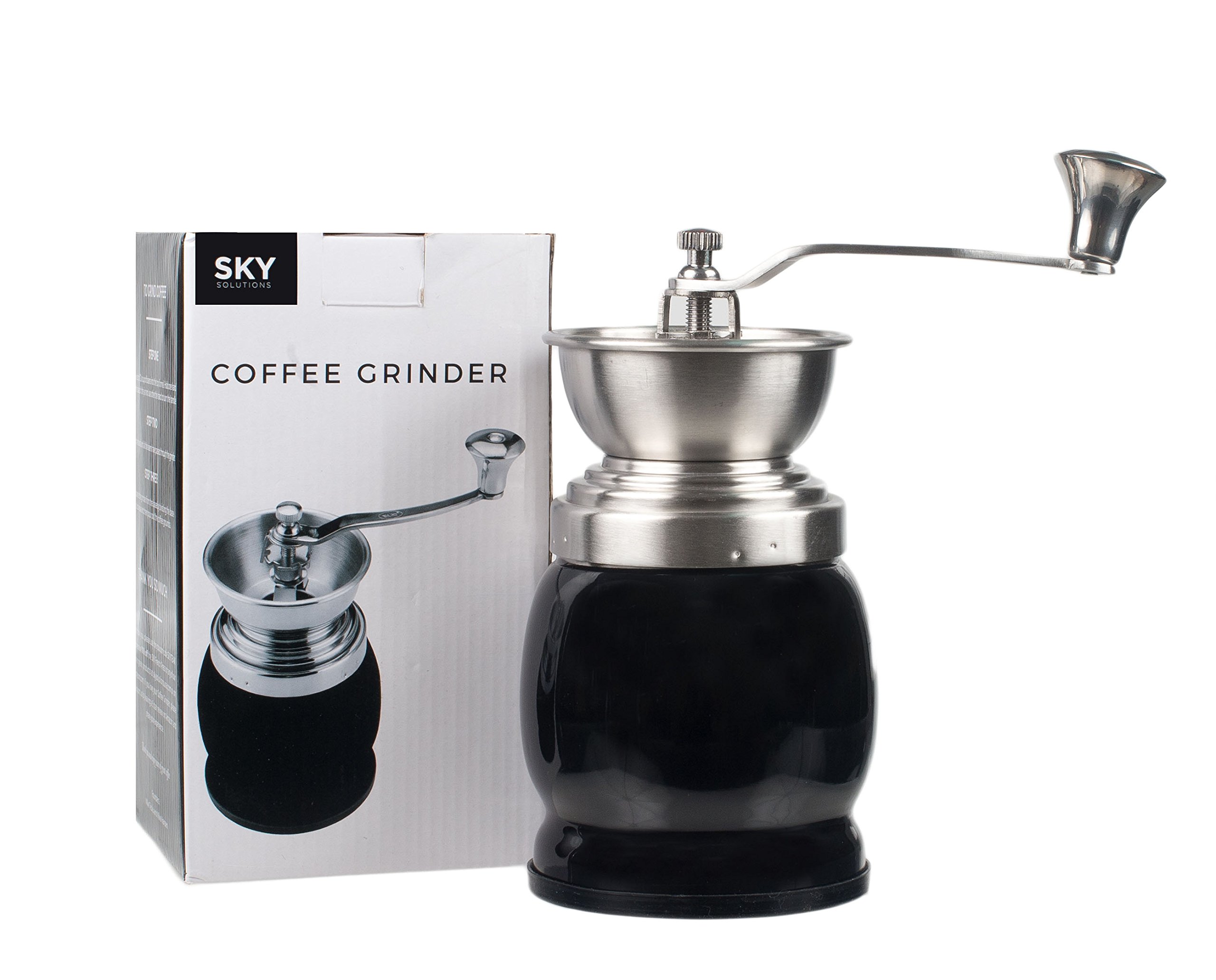 Manual Coffee Grinder By Sky Solutions Ceramic Conical Burr  Manual Coffee Grinder Sky Solutions Black Ceramic Coffee Grinder Stainless Steel main image 1