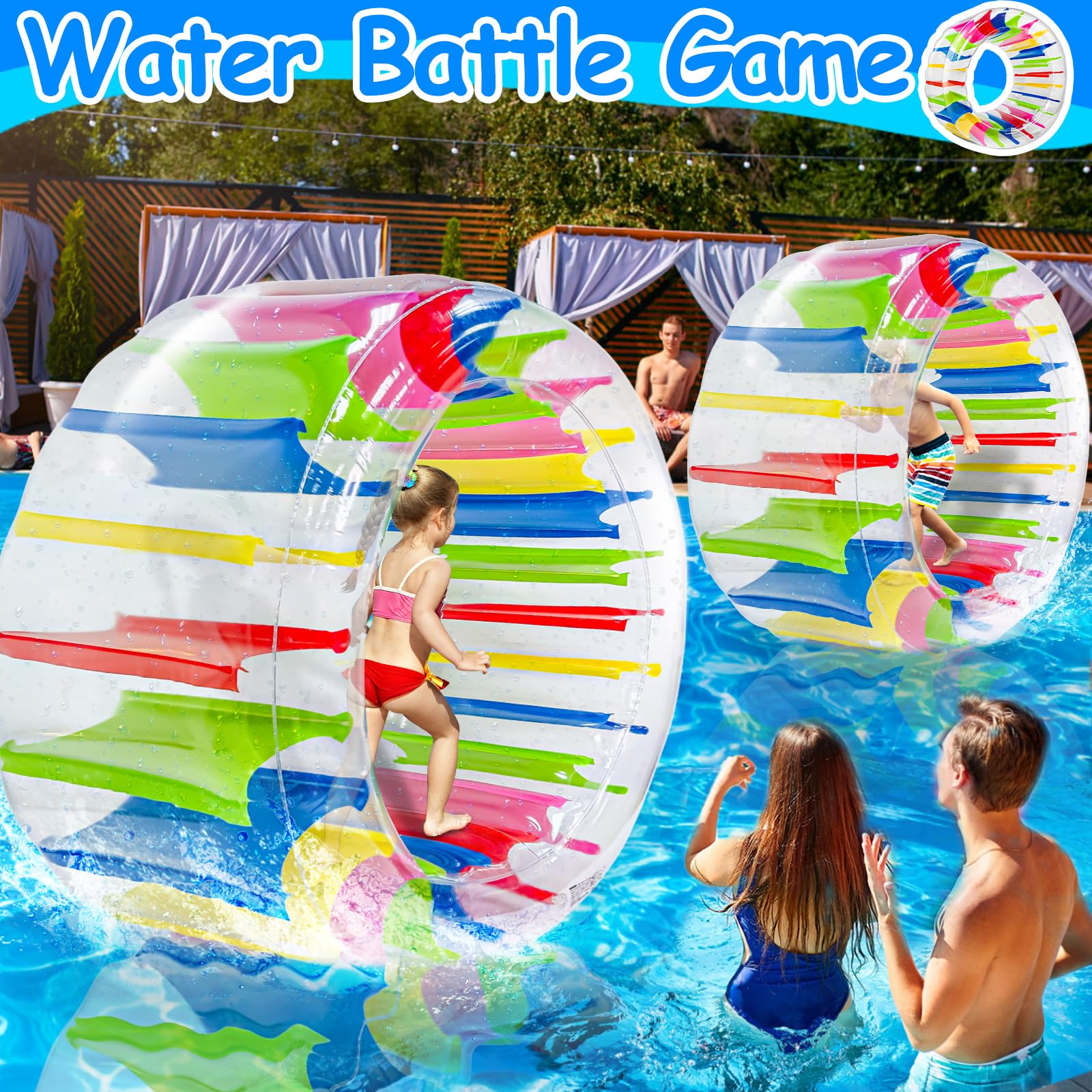 Extra Grande] Flotadores Inflables De Piscina Para Adultos, Flotador De Tumbona De Piscina Con Dos Portavasos Y Respaldo, Silla Flotante De Balsa De Piscina Para Piscina, Playa, Lago, Fiesta De Luau