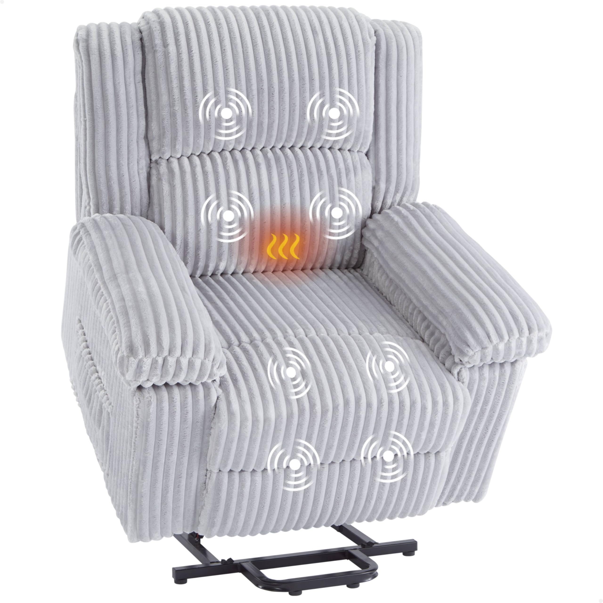 Photo 1 of GarveeHome Power Lift Recliner Chair - Heat and Massage, Electric Lift Plush Recliner with Soft Padded Seat, Back Support & Armrests, Designed for the Elderly and People with Mobility impaired