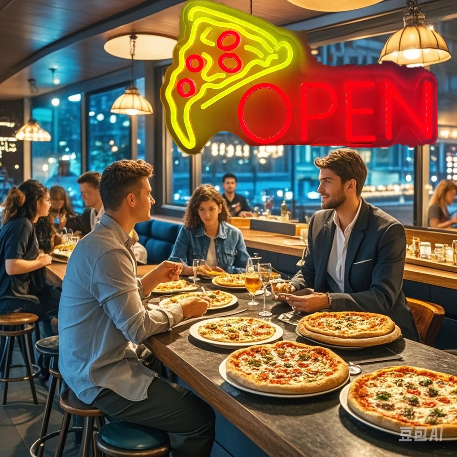 Pizza Neon Sign Acrylic Open Light up Signs for Business,Led Pizza Wall Art for Pizzeria Shop Kitchen Oven Pizza Party Decorations,Gifts for Pizza Lover,40x20CM/15.7x7.8In - Image 4