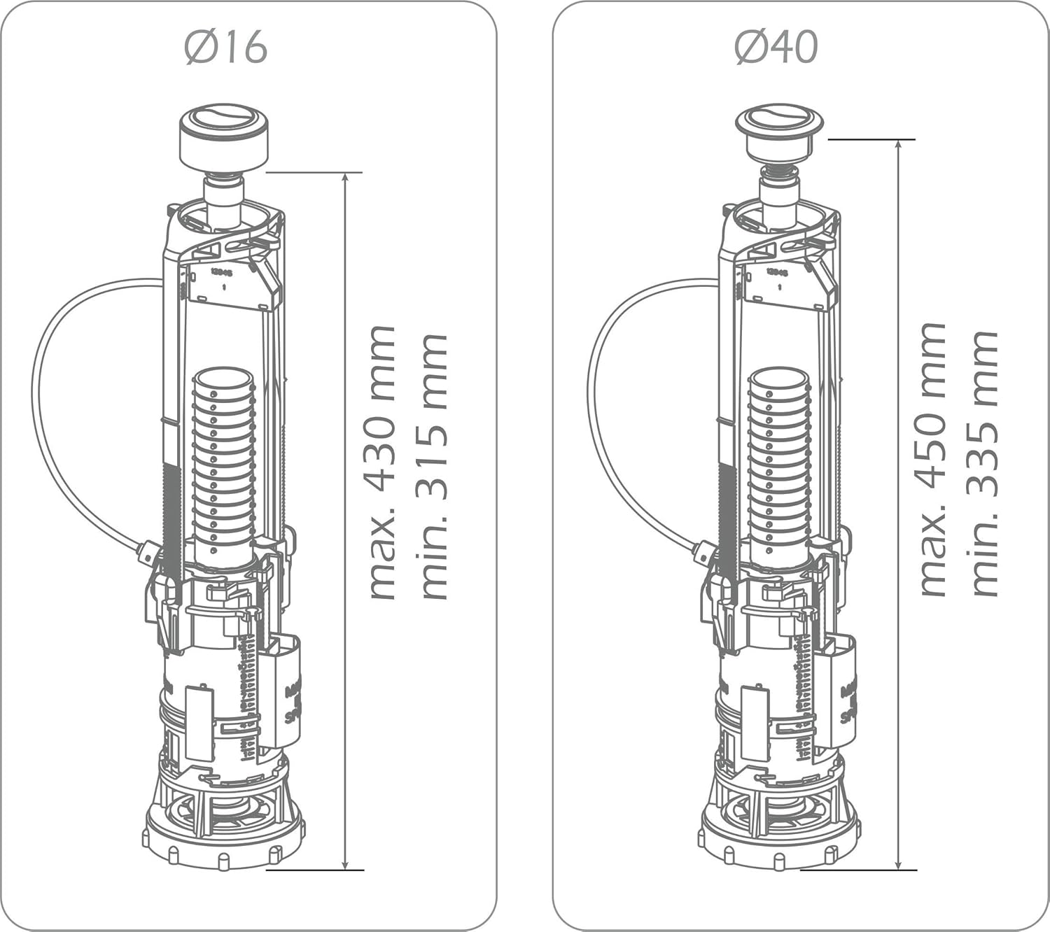 H.&H. IDROSPANIA TECHNIC, 56010 Toilet Cistern Discharger, White and Blue