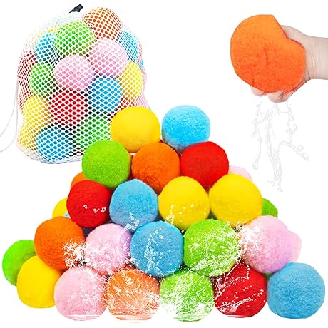 60Pcs Reusable Water Balls: The Ultimate Water Fun for Kids!
