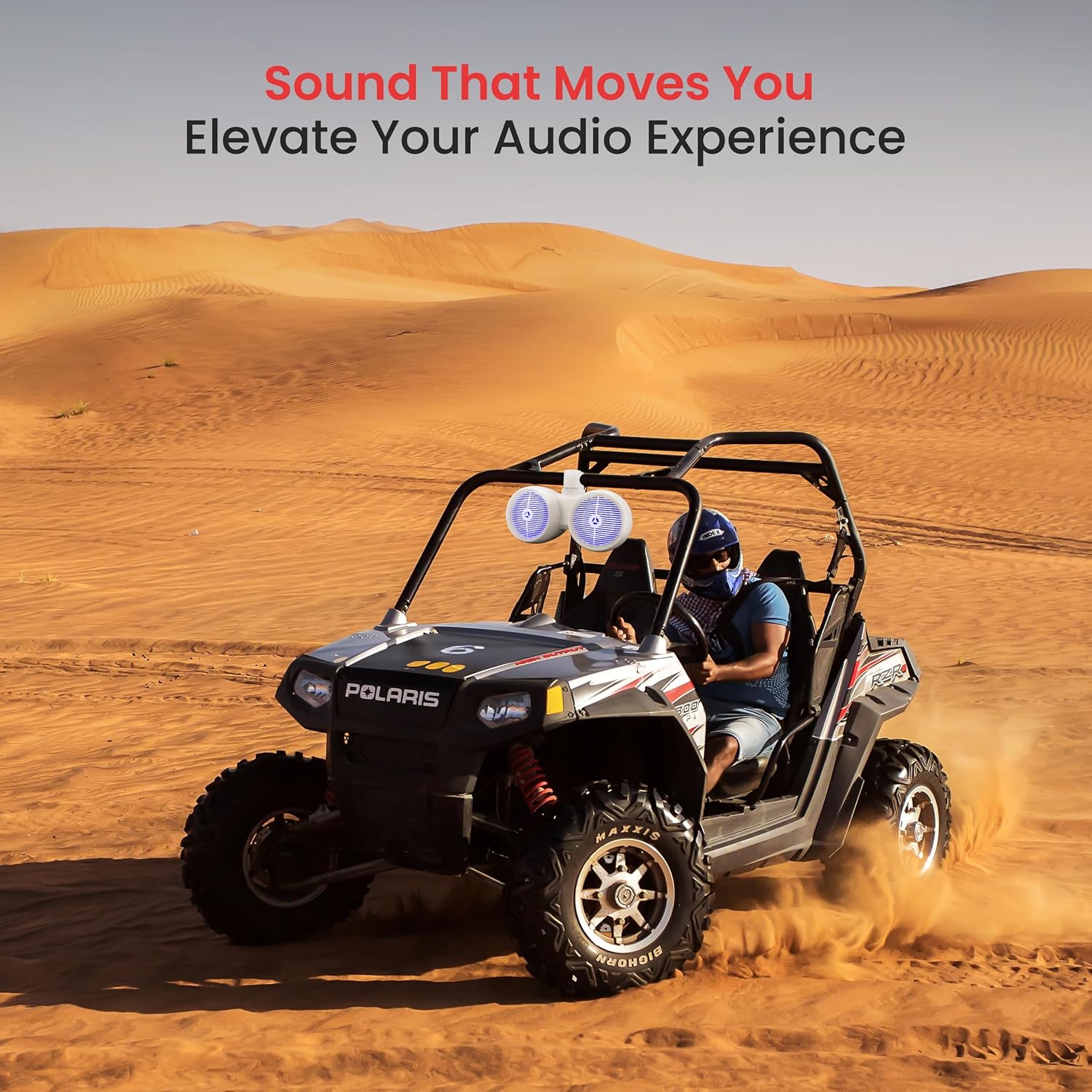 Pyle 8" Marine Wakeboard Bluetooth Speaker – Water Resistant Dual Mini Box with LED Lights, 8” Long-Excursion Woofer, Titanium Dome Tweeter, Heavy Duty ABS, Corrosion-Resistant, Boat & Wakeboard Ready