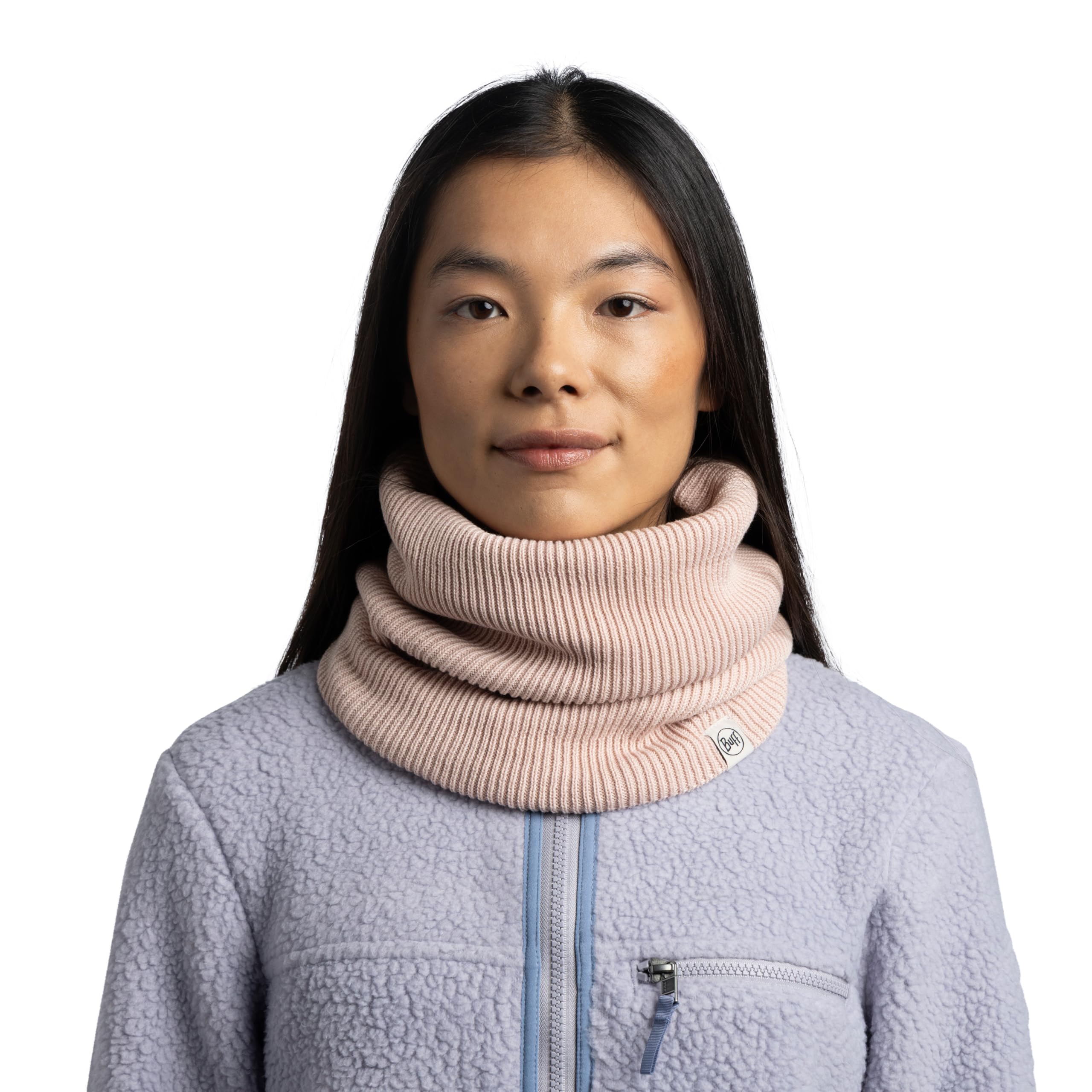 Buff| Braga de cuello Knitted & Fleece Frio Extremo, Practico, Versatil, Moda, Aislamiento termico, Comodo Hombre Mujer Talla única Naranja