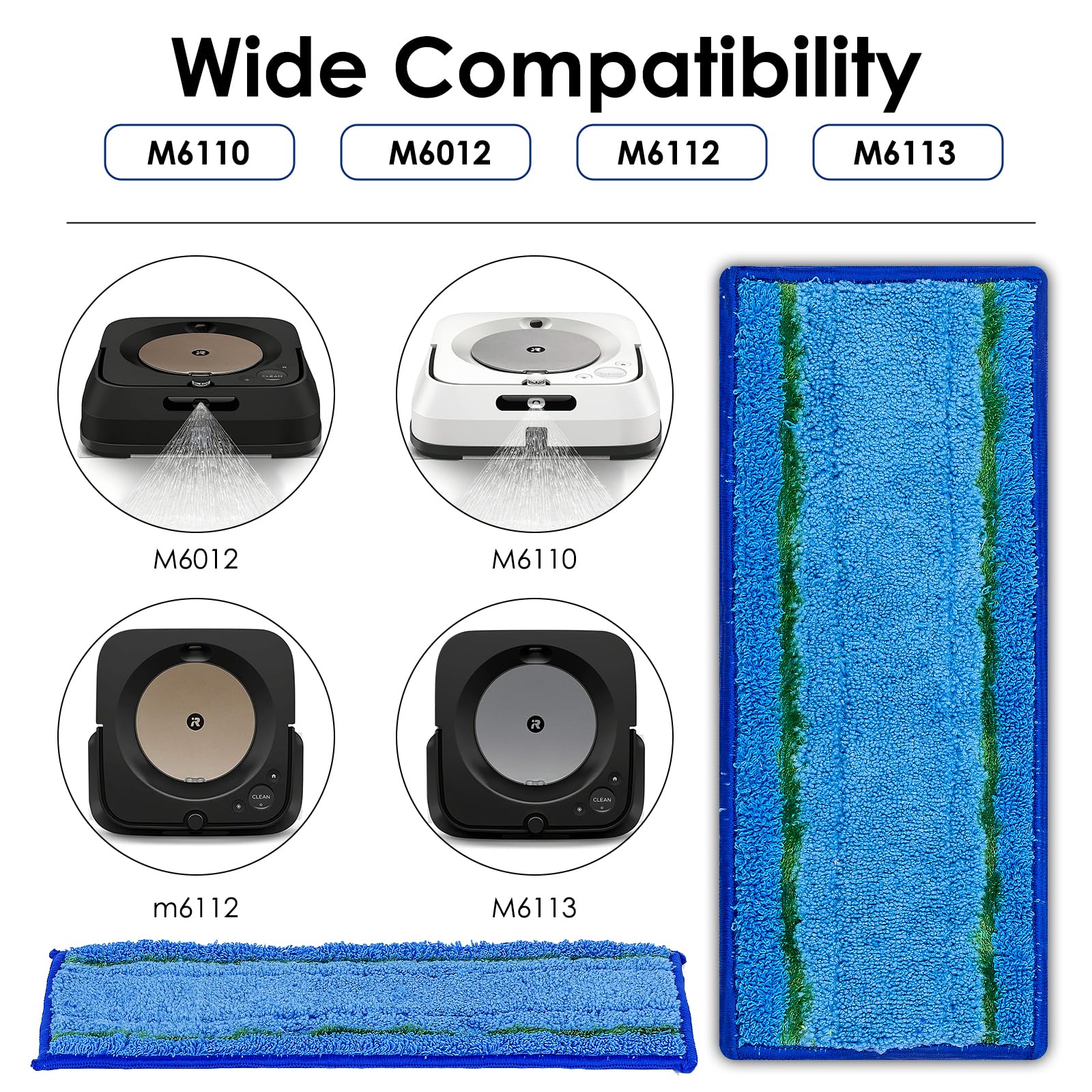 Amazon.com: (10 Pieces) Jet M6 Replacement Mop Pads Compatible