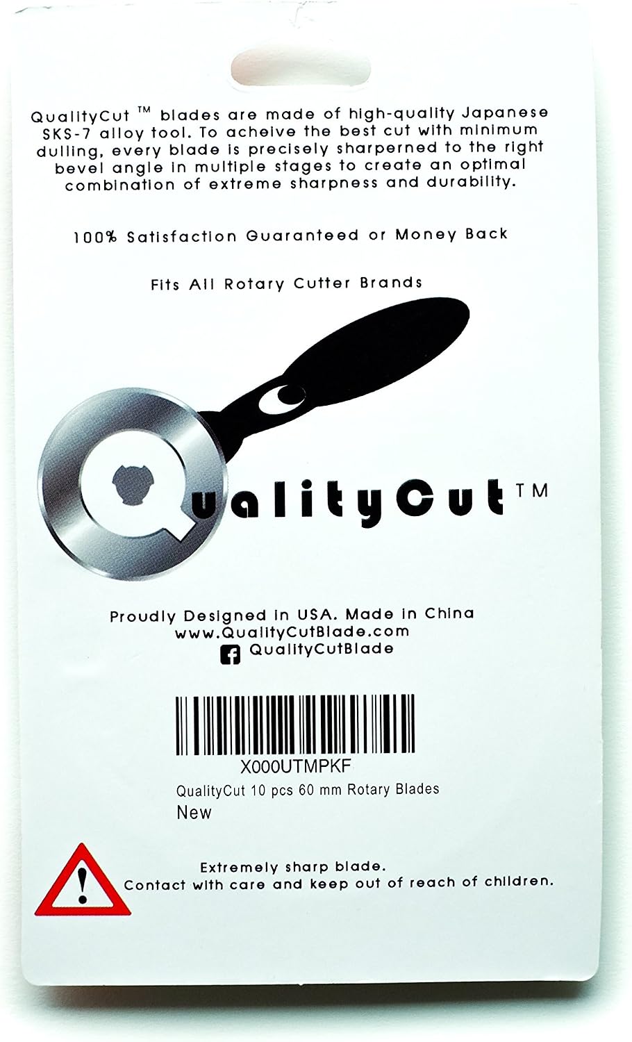 QualityCut ® 10x 60mm Rotary Cutter Refill Blades