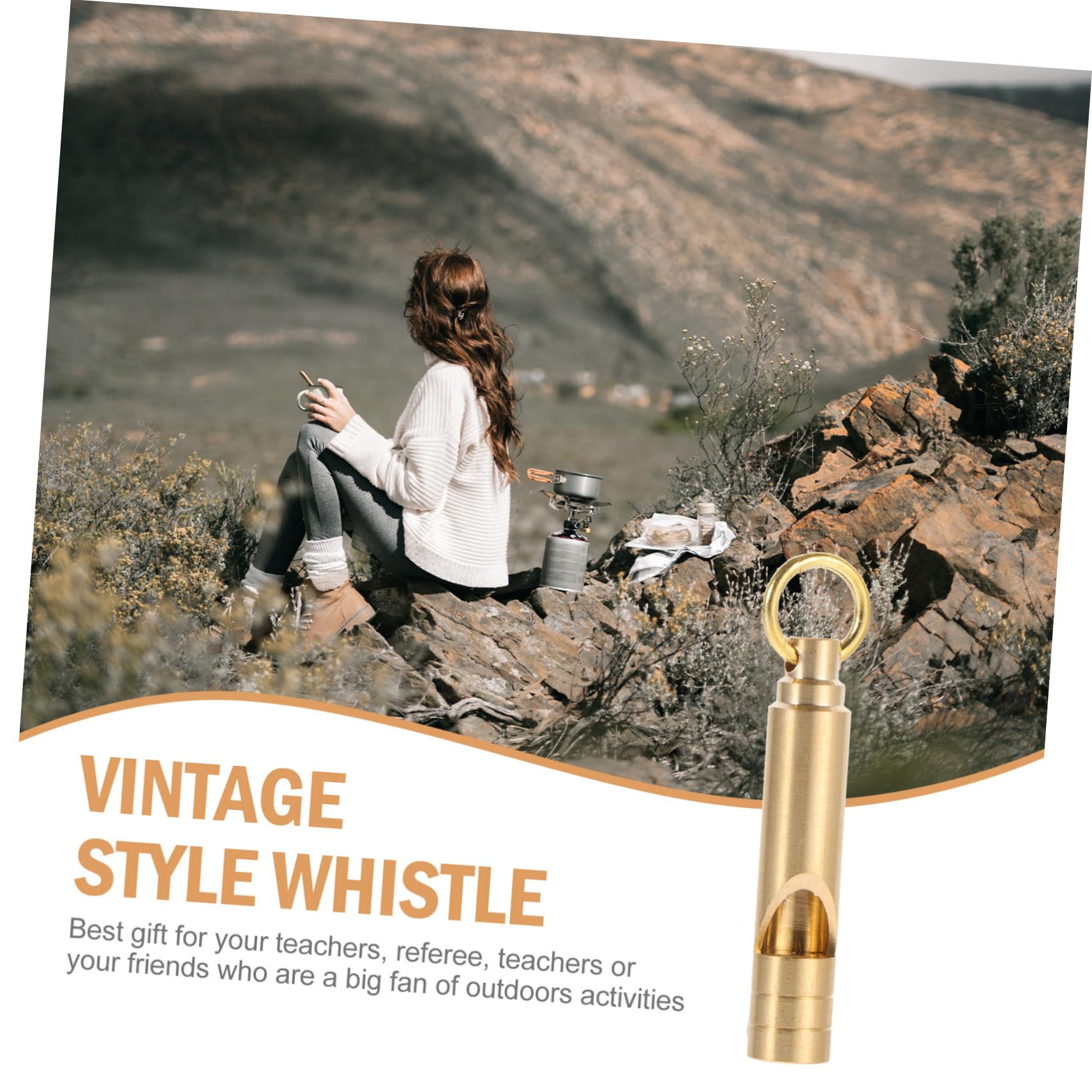 Toddmomy 6pcs Brass Whistle Outdoor Whistles for Survival Competition Training Loud Crisp Sound for Emergencies Camping and Sports Activities