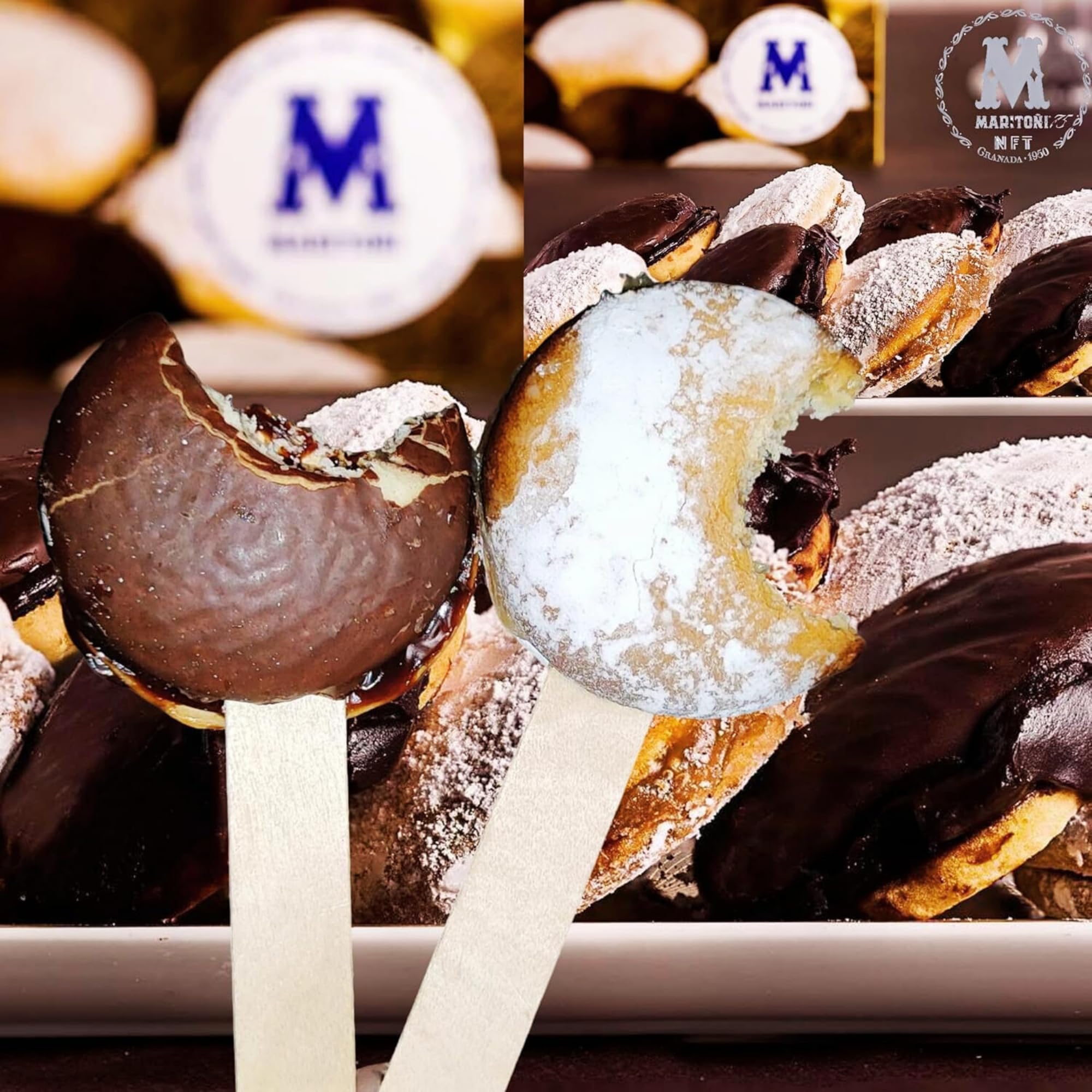 Surtido Mini Dulces de Bizcocho y Cacao · MARITOÑI Receta de Granada · Caja Surtida 40 Uds · Eventos y Cumpleaños