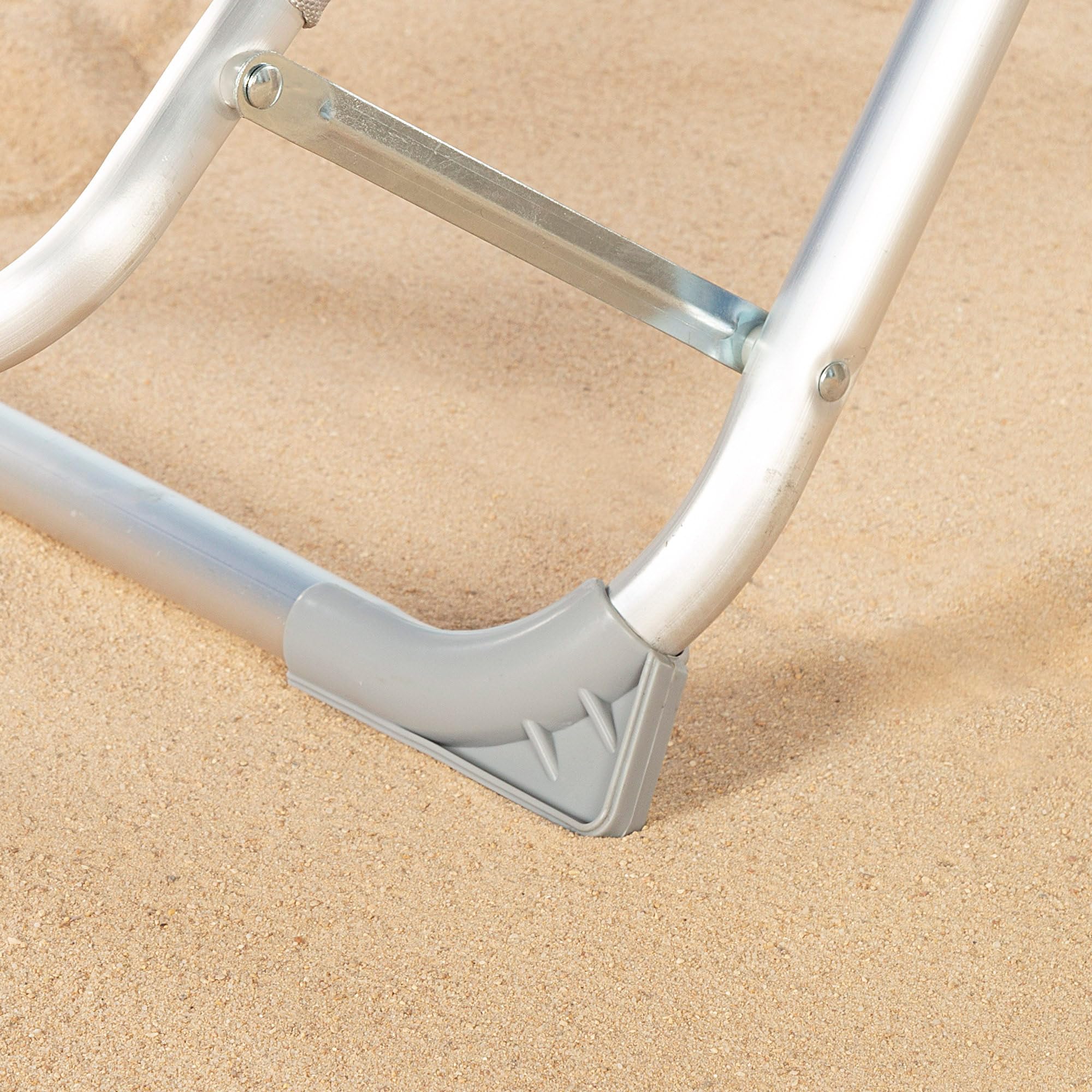 AKTIVE 62300 - Tumbona plegable y reclinable Azul con cojín, 3 posiciones, de aluminio y textileno, Medidas: 47x95x80 cm, Peso máx. soportado 110Kg, Tumbonas plegables para playa, terraza y camping