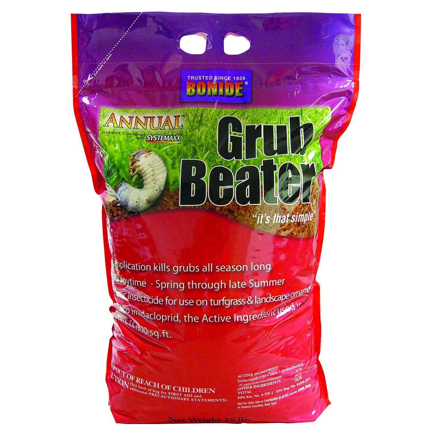 BONIDE PRODUCTS 60318 Annual Grub Killer, 18-Pound