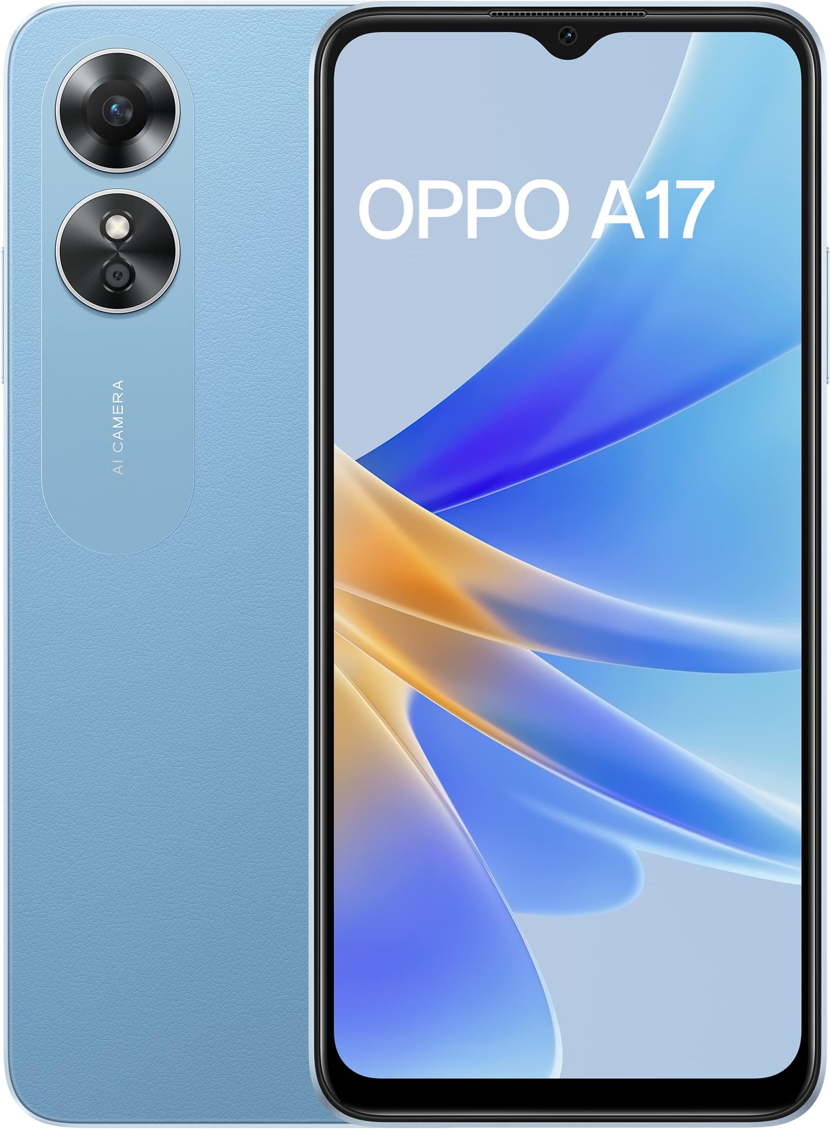Oppo A17 (Lake Blue, 4GB RAM, 64GB Storage) with No Cost EMI/Additional Exchange Offers