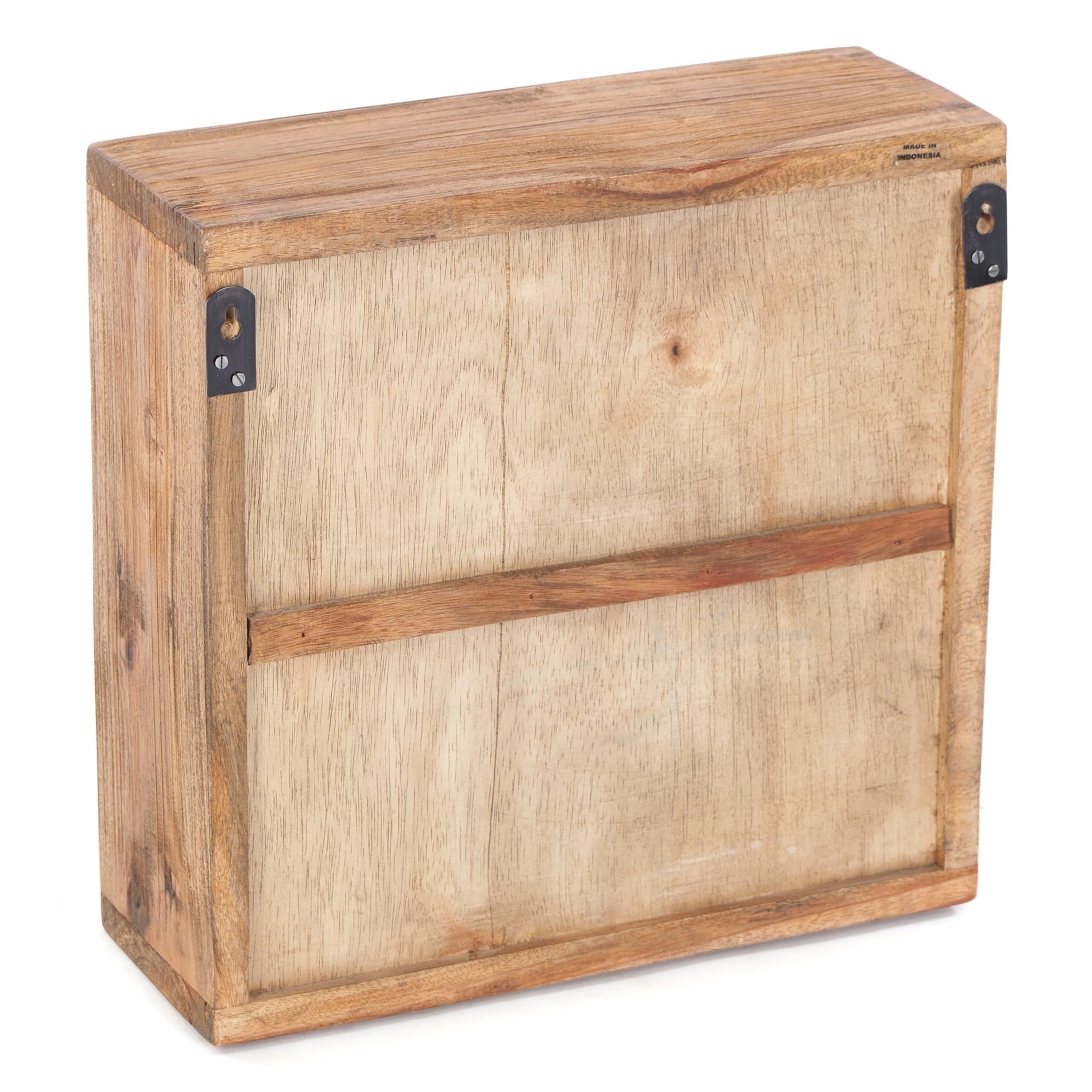 Armadietto per le medicine, modello “Medic 35”, 35 x 35 x 13 cm (altezza x larghezza x profondità), in mogano, armadietto da parete in stile shabby chic