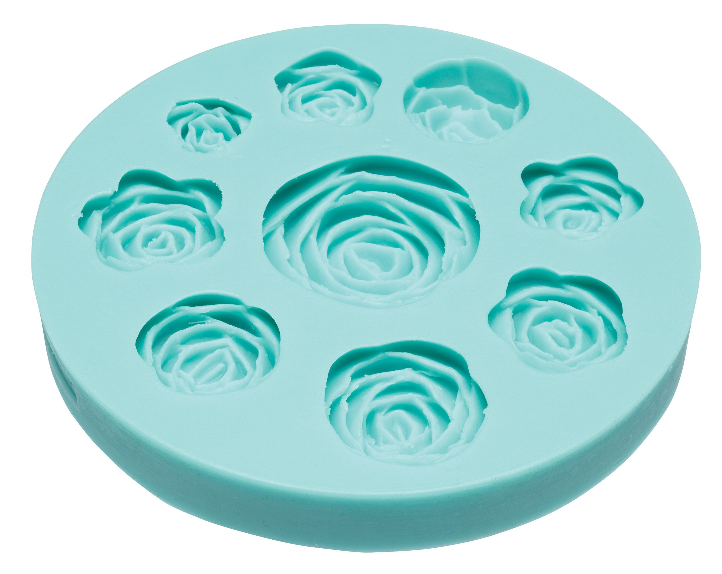 Kitchencraft Blue Sweetly Does It Flower Fondant Mould, Rose Design, Silicone, 10 Cm