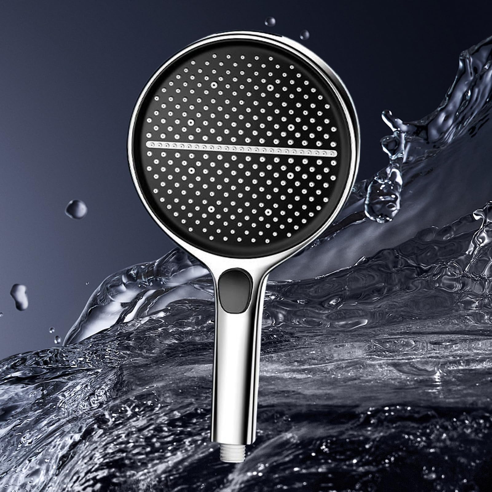 Cabezal de Ducha Manual con Manguera Flexible, Cabezal de Ducha de Lluvia Ajustable, Accesorios de baño Combinados para el hogar y la bañera, Juego Doccetta