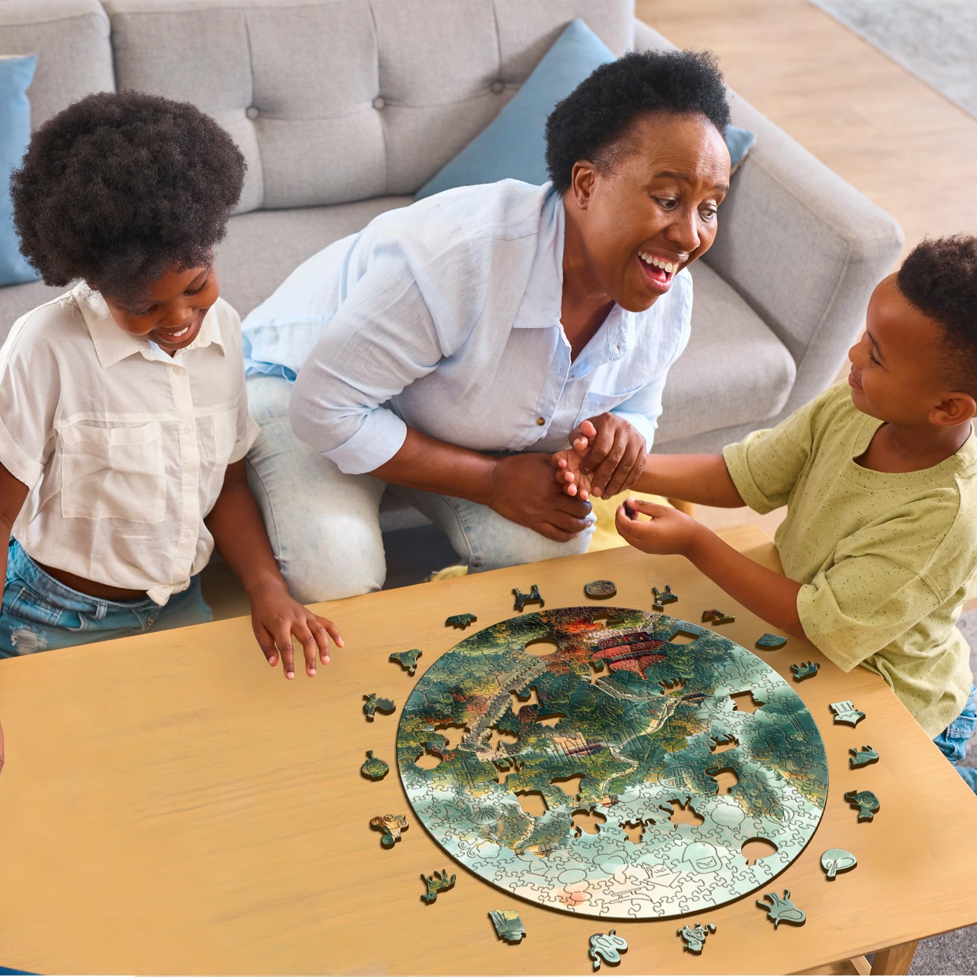 Iconic Puzzles - Chinese Wall, 100% nachhaltiges Holzpuzzle, Geschenke für Kinder und Erwachsene, Größe L, 600 Teile