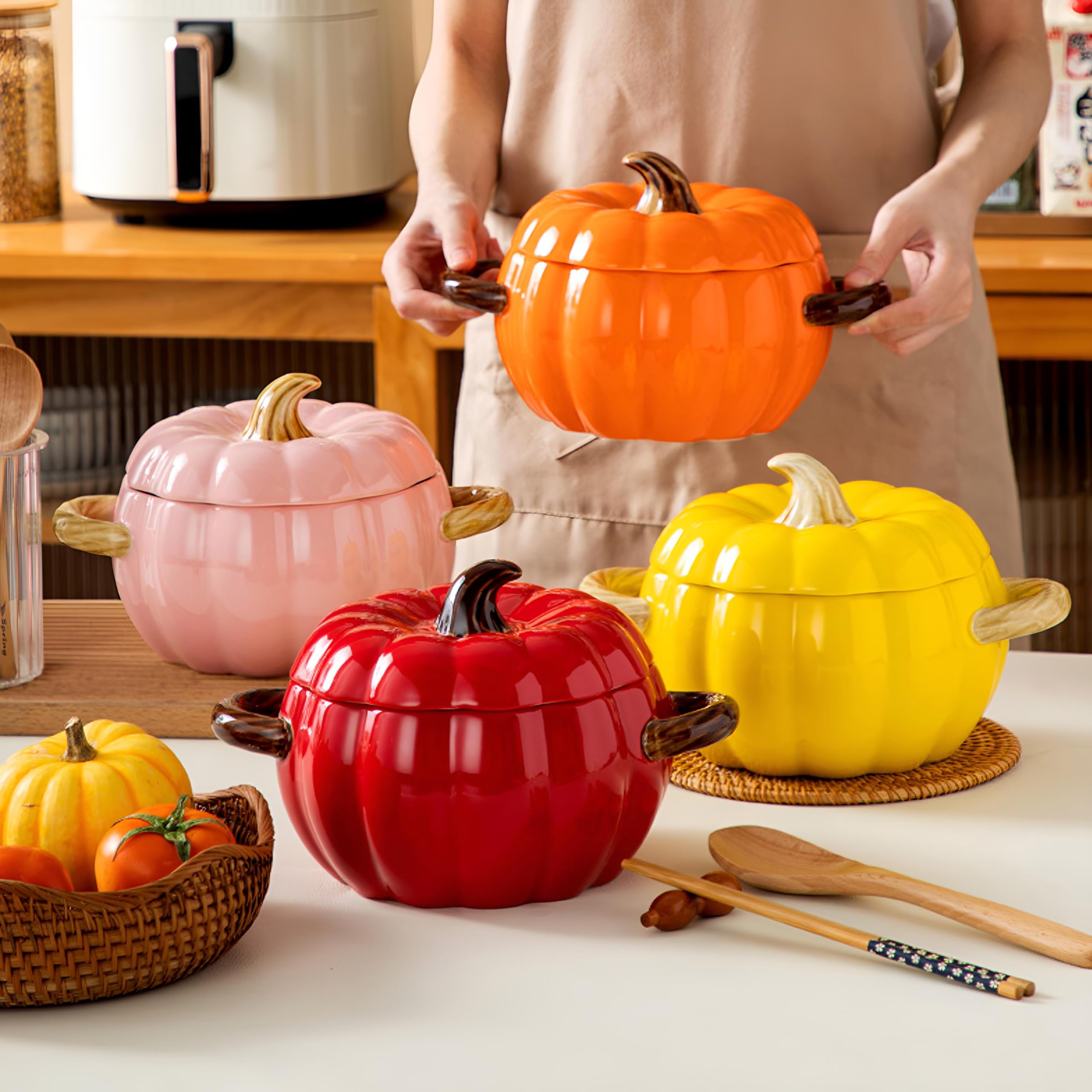 Poignées En Céramique - Boutons De Citrouille En Céramique De Style