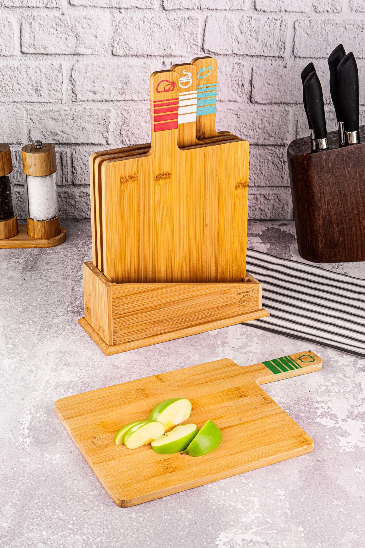 Bambum Tapenade Plus - 4'Lü Kesme Tahtası