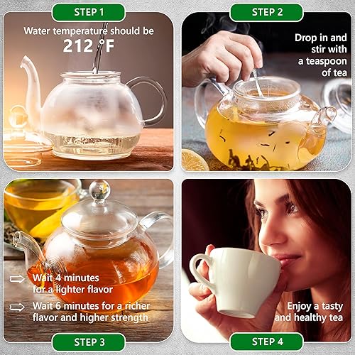 Miniatura 6 de Té Yerba Mate - Corte verde y tamizado - Impulso de energía sin ahumar - Té suelto de 4 onzas - Repleto de nutrientes - Tu reemplazo perfecto de café