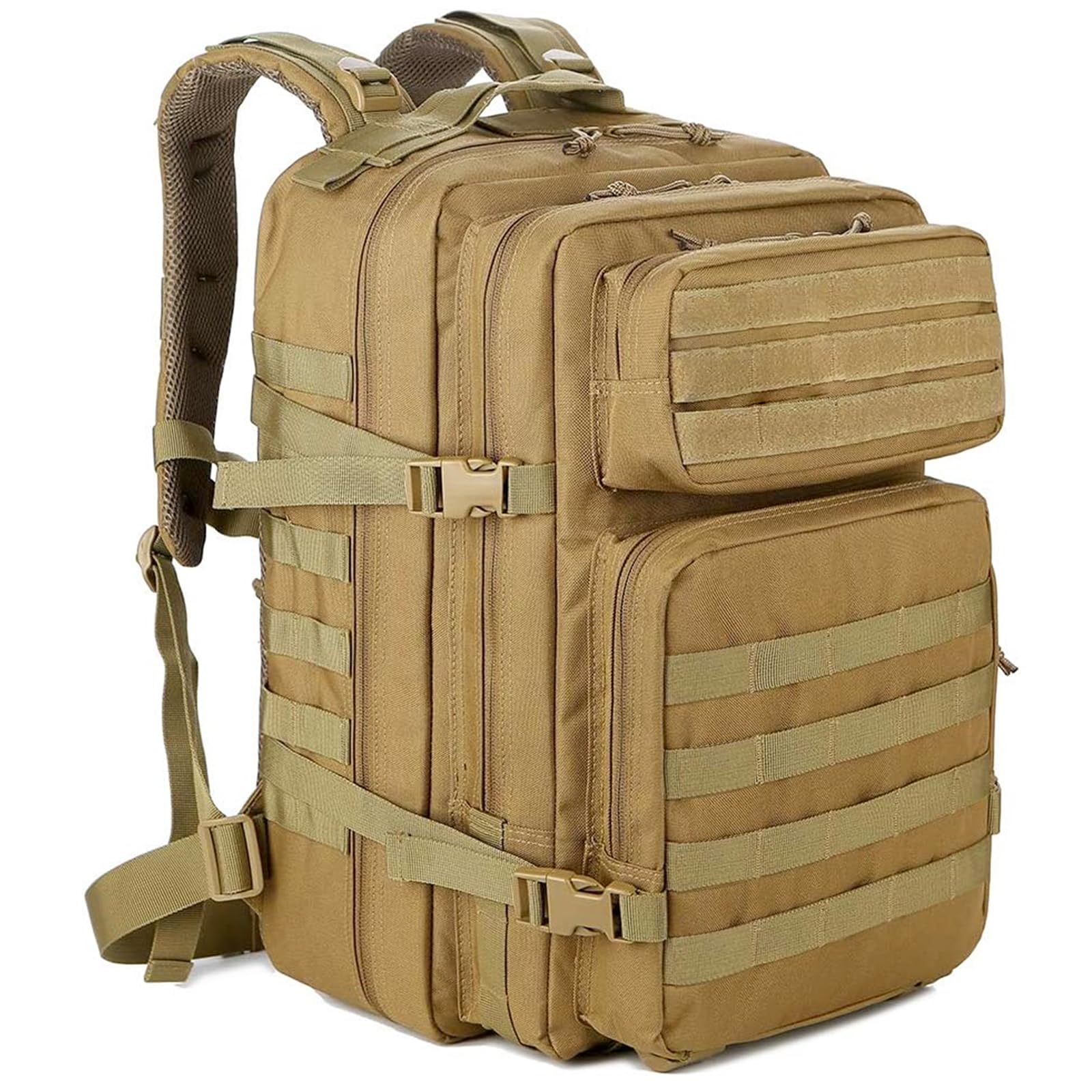 Prosight45L Military Tactical Backpack, Large Army 3 Day Assault Pack Molle Bag Waterproof Hiking Backpacks for Outdoor Traveling Camping