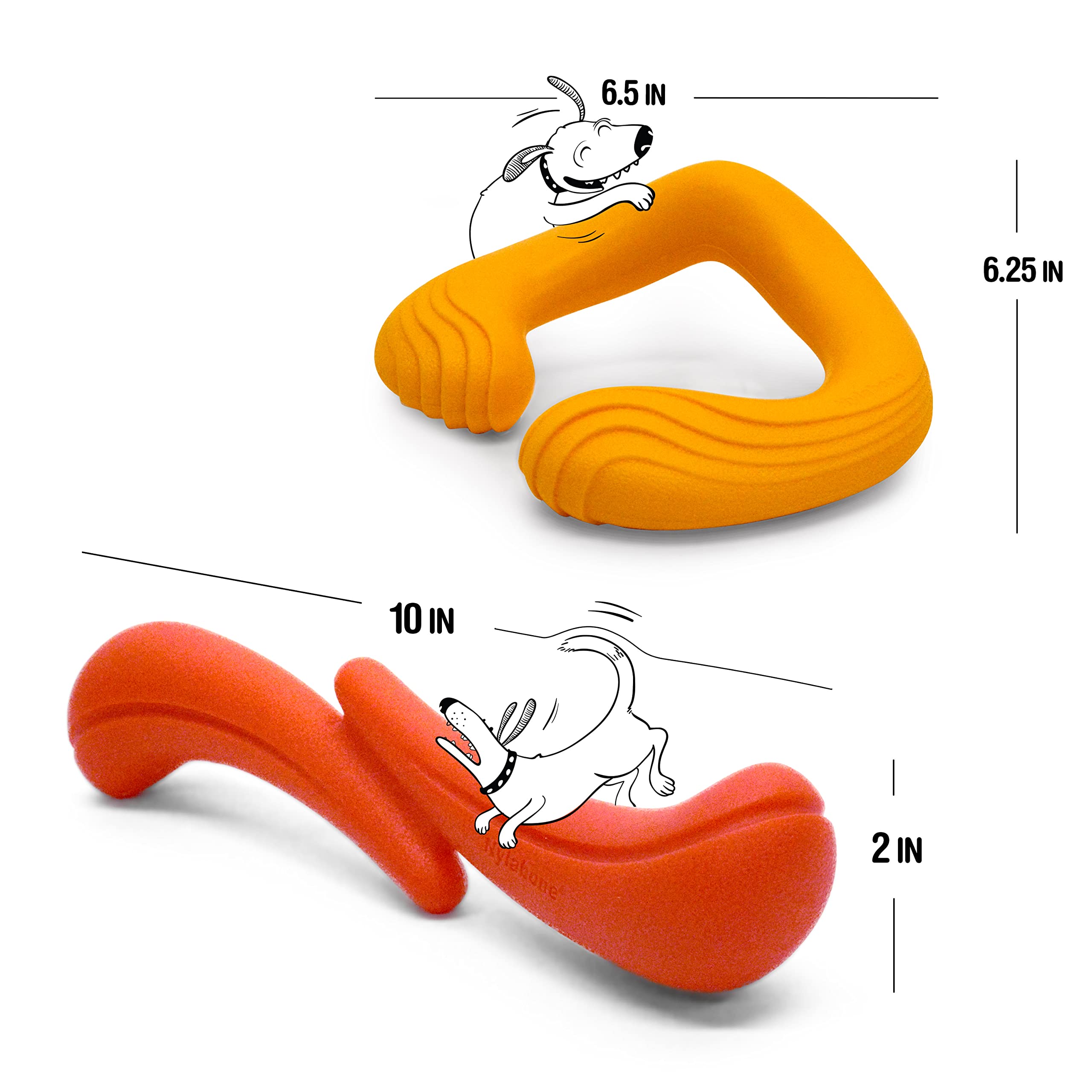 Nylabone Stik-GO y C-Shuu Paquete de juguetes interactivos para perros para enriquecimiento de perros - Juguetes flexibles flotables para juegos creativos y ejercicios para perros (Stik-GO y C-Shuuu)