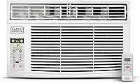 BLACK+DECKER Ar condicionado de janela de 12000 BTU, unidade de janela CA esfria até 550 pés quadrados, unidade CA de janela com controle remoto, 3 velocidades de resfriamento e função apenas de