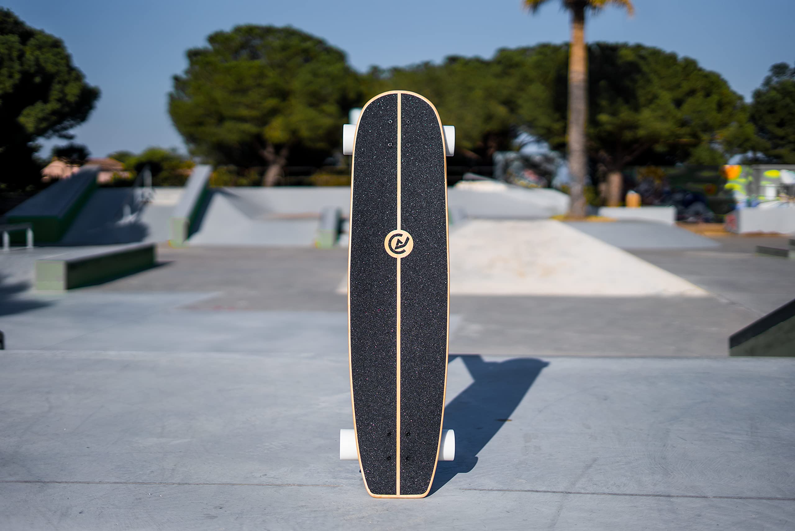 Coasto Longboard Azur 36'' Skateboard Balade Carving Dancing Freeride Cruiser Tout Terrain Bleu