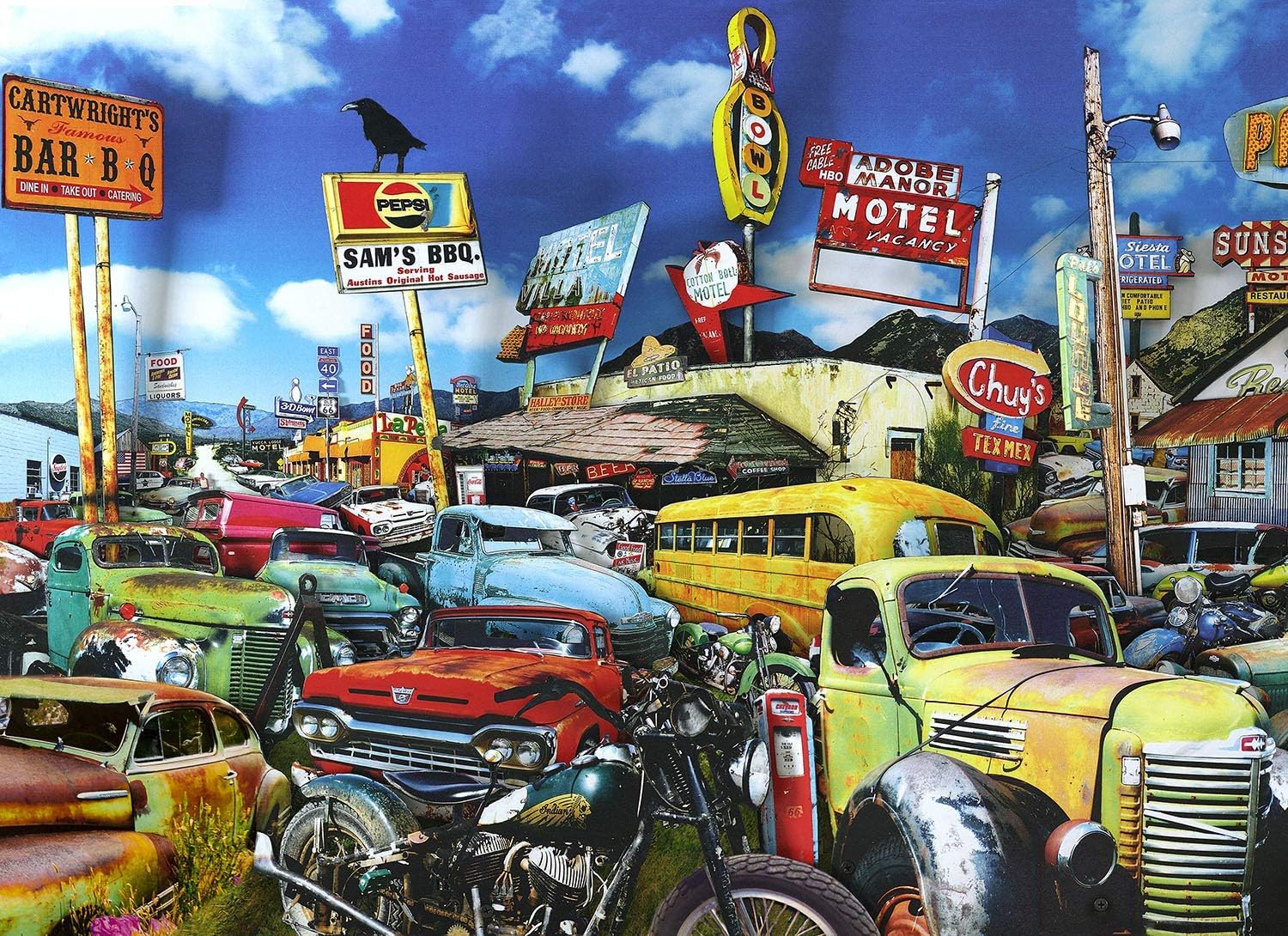 SUNSOUT INC - Adobe Manor - 500 pc Large Pieces Jigsaw Puzzle by Artist: John Roy - Finished Size 19.25" x 26.625" - MPN# 30056