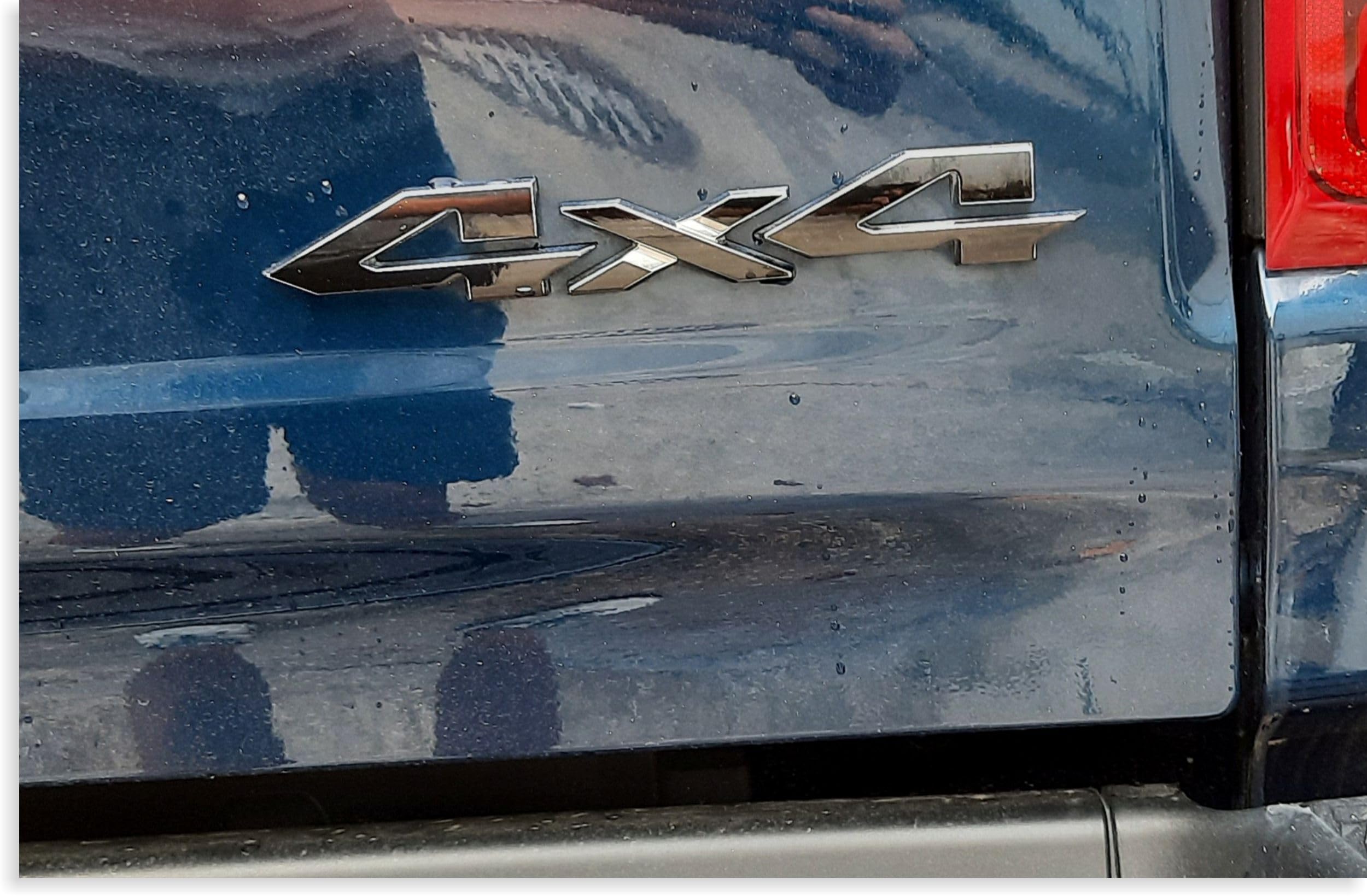Reflective Concepts 4x4 Emblem Overlay Decal Sticker -Fits: 2019-2025 Ram, NOT for Classic - (Color: Reflective Light Black)