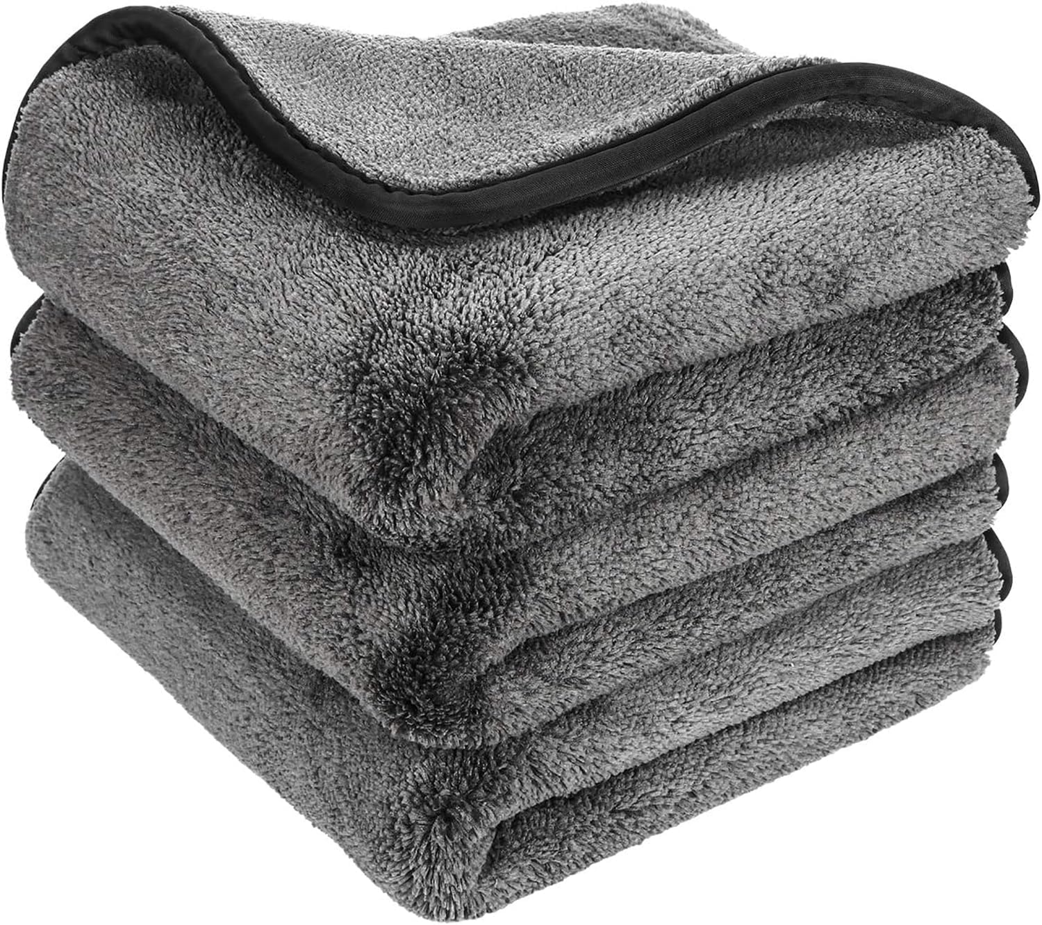 Microfiber Car Cleaning Cloth - 550 GSM Extra Large (35x75 CM) Micro Fiber Cloth for Car Cleaning and Detailing Dual Sided Extra Thick Scratchless Microfiber Cleaning Cloth for Car (Grey) Pack Of (2)-image-24