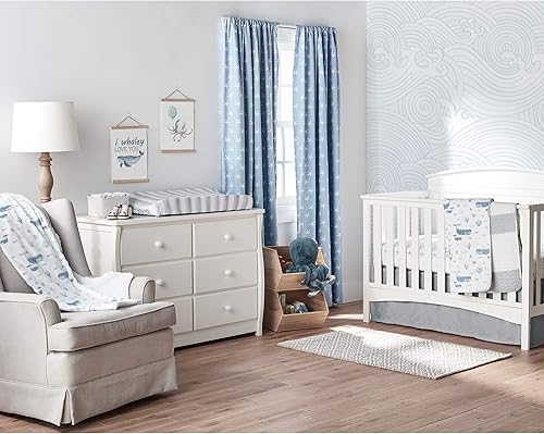 Miniatura 2 de Lush Decor Manta Sherpa Seaside para bebé, color azul, 30 x 40 pulgadas